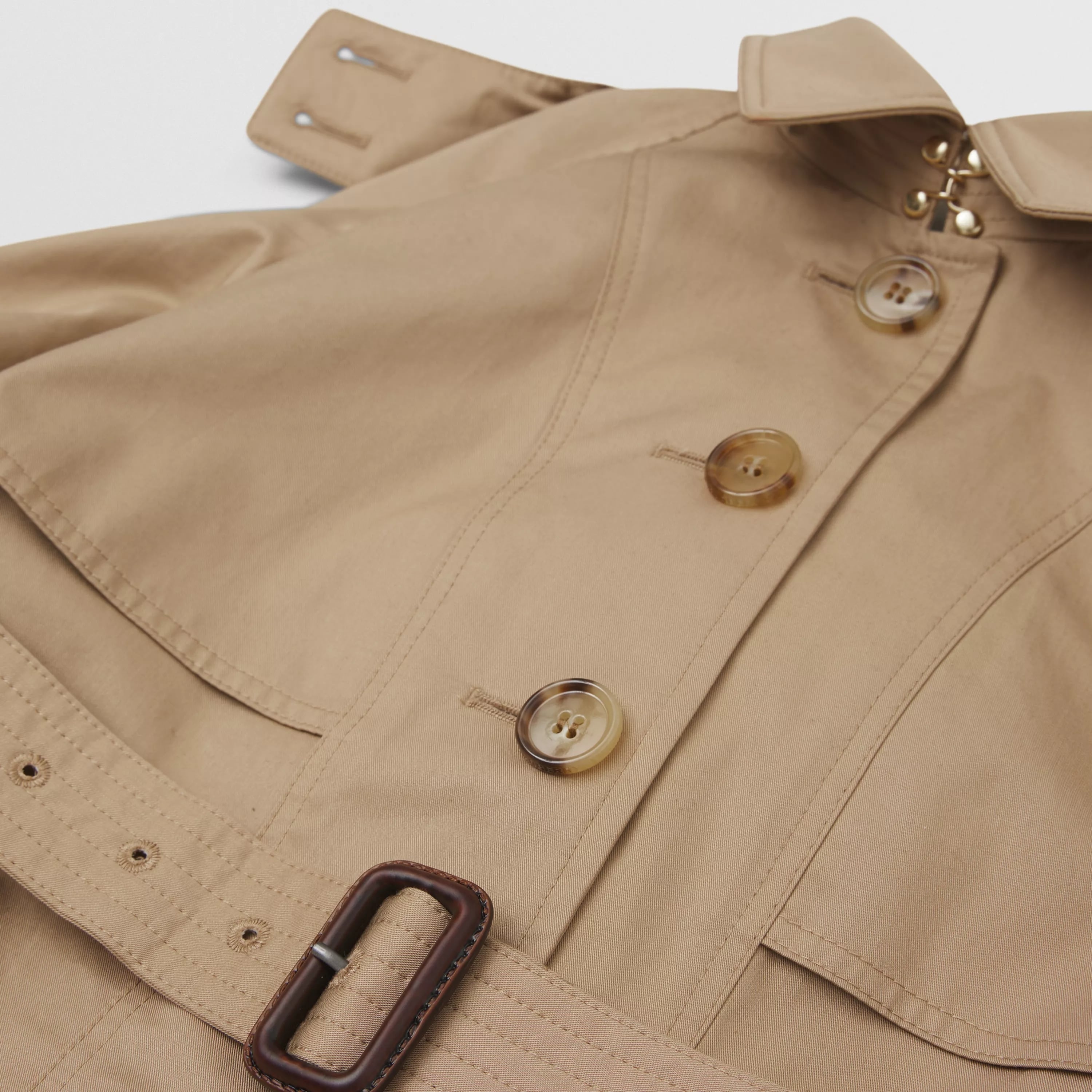 Girls Beige Hooded Coat