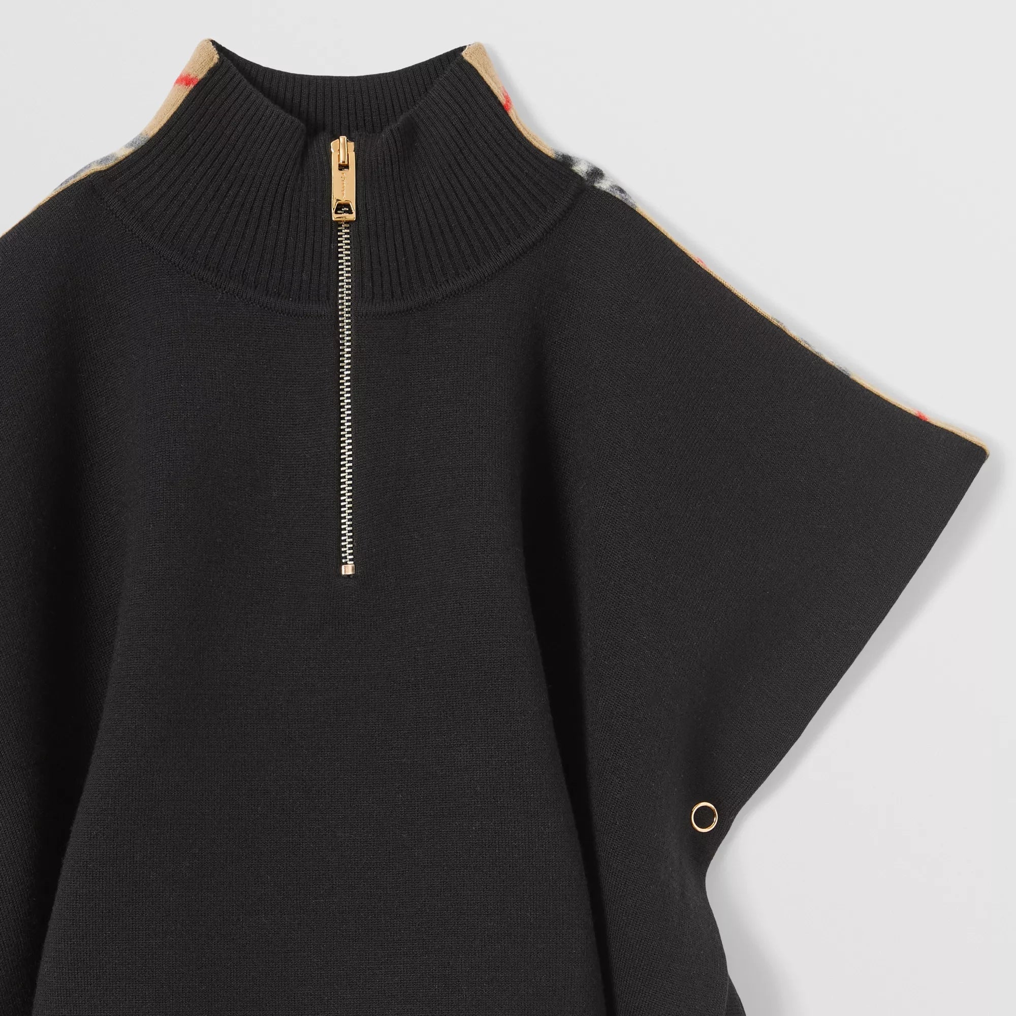 Girls Black Wool Cape