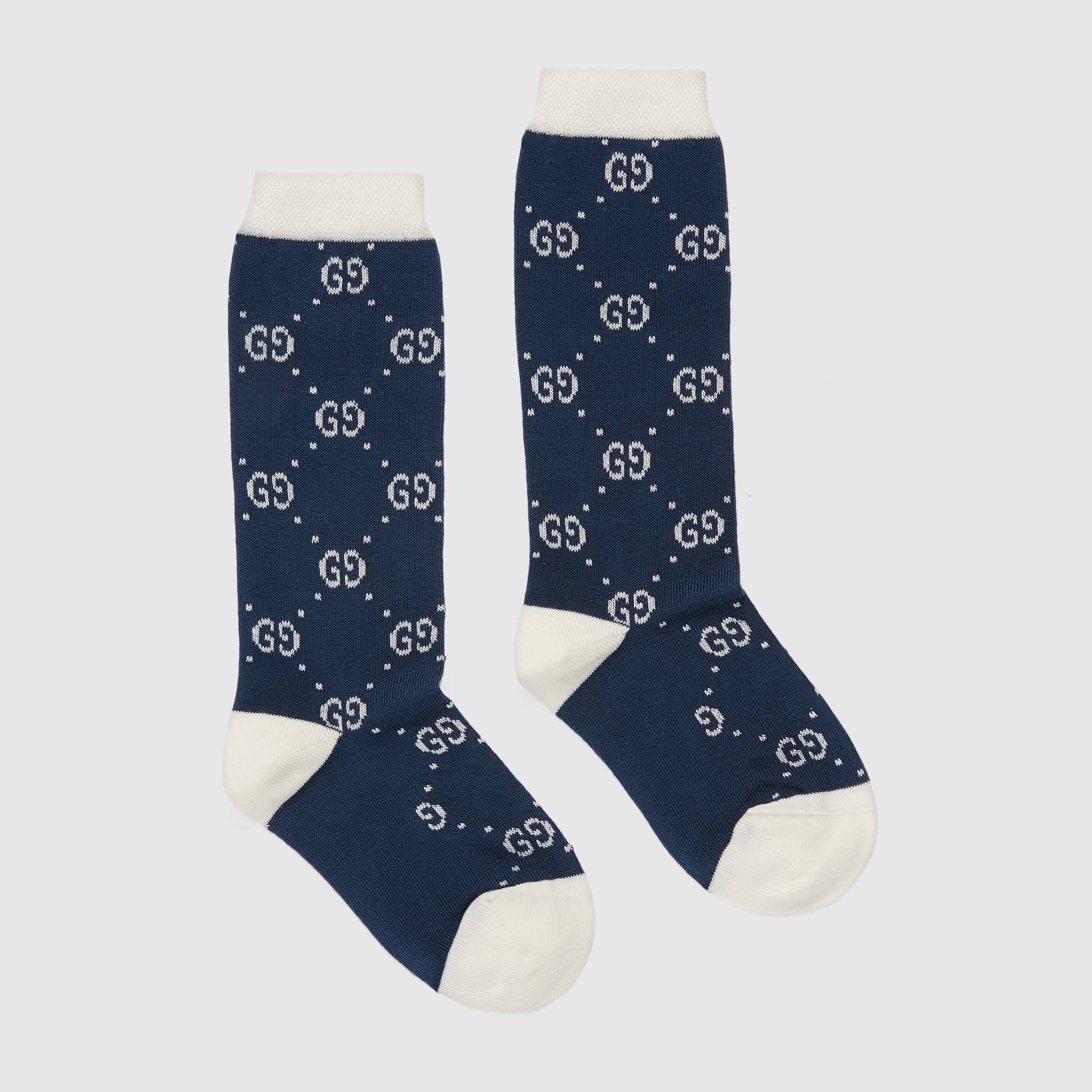 Boys & Girls Navy GG Logo Cotton Socks