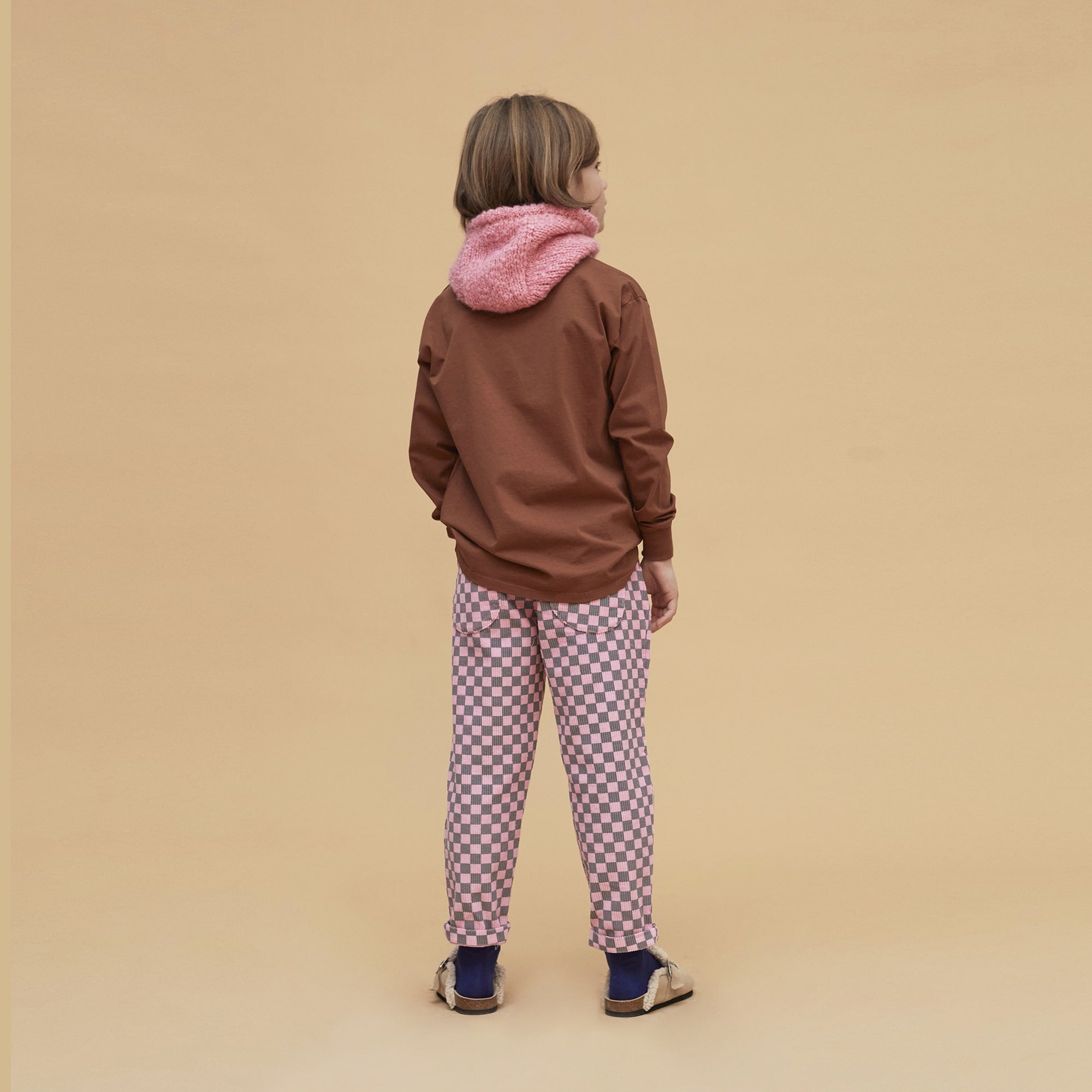 Boys & Girls Brown Printed Cotton Sweatshirt