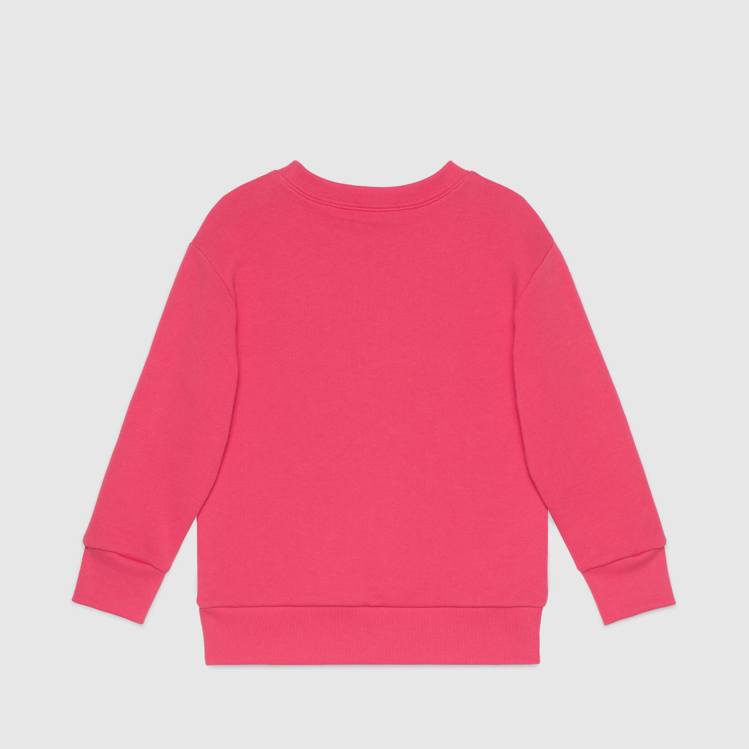 Girls Pink Logo Cotton Sweatshirt