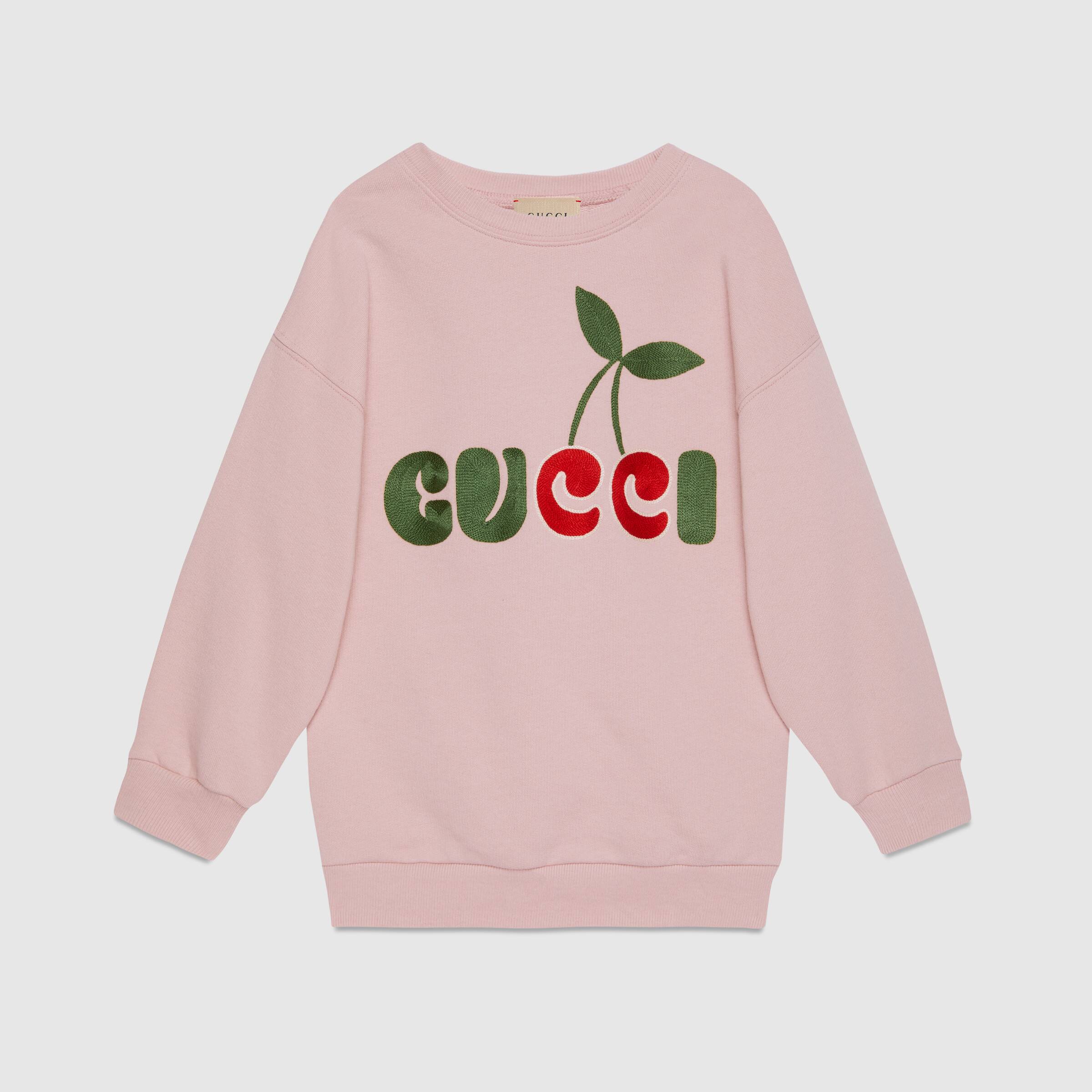 Girls Pink Logo Cotton Dress