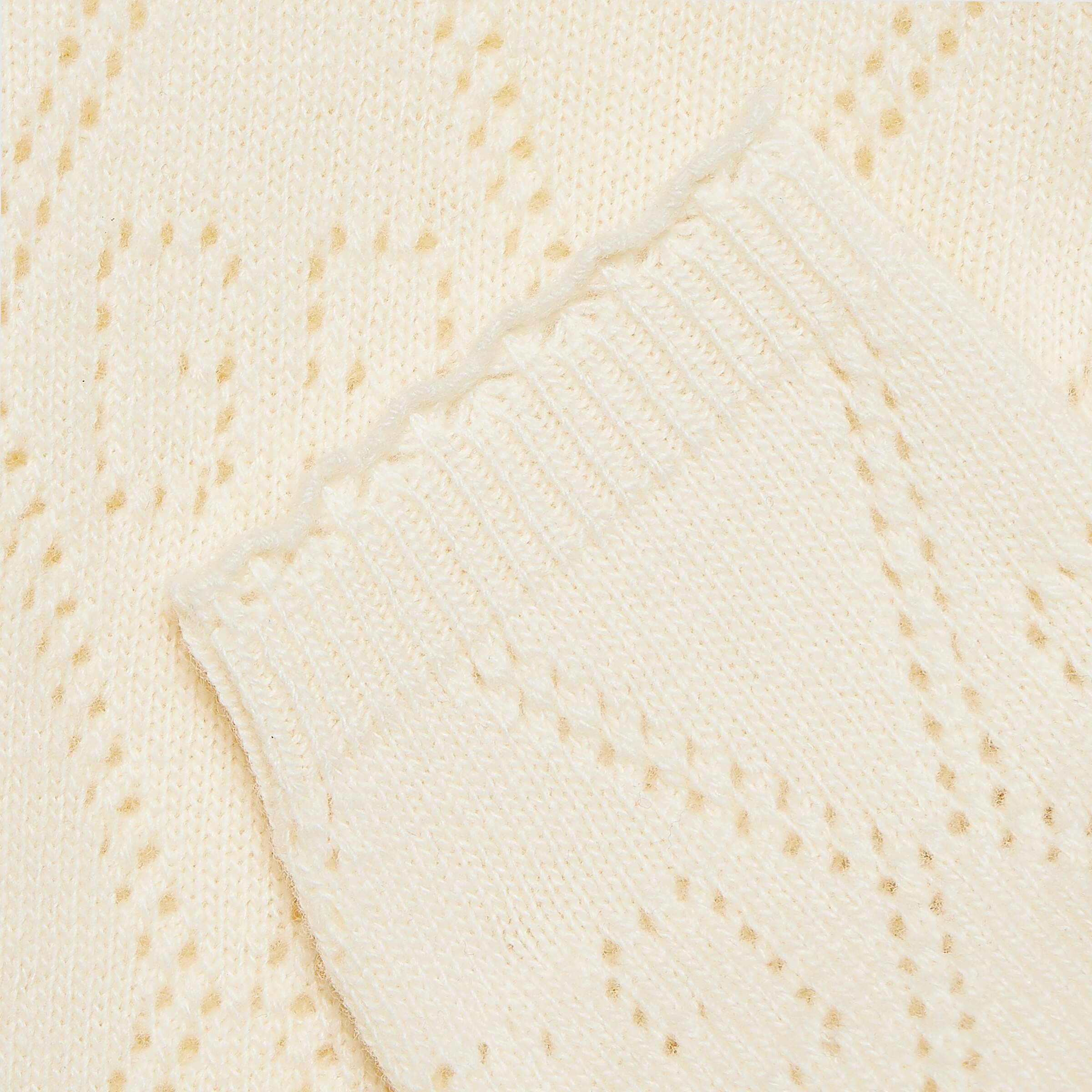 Girls White GG Wool Cardigan