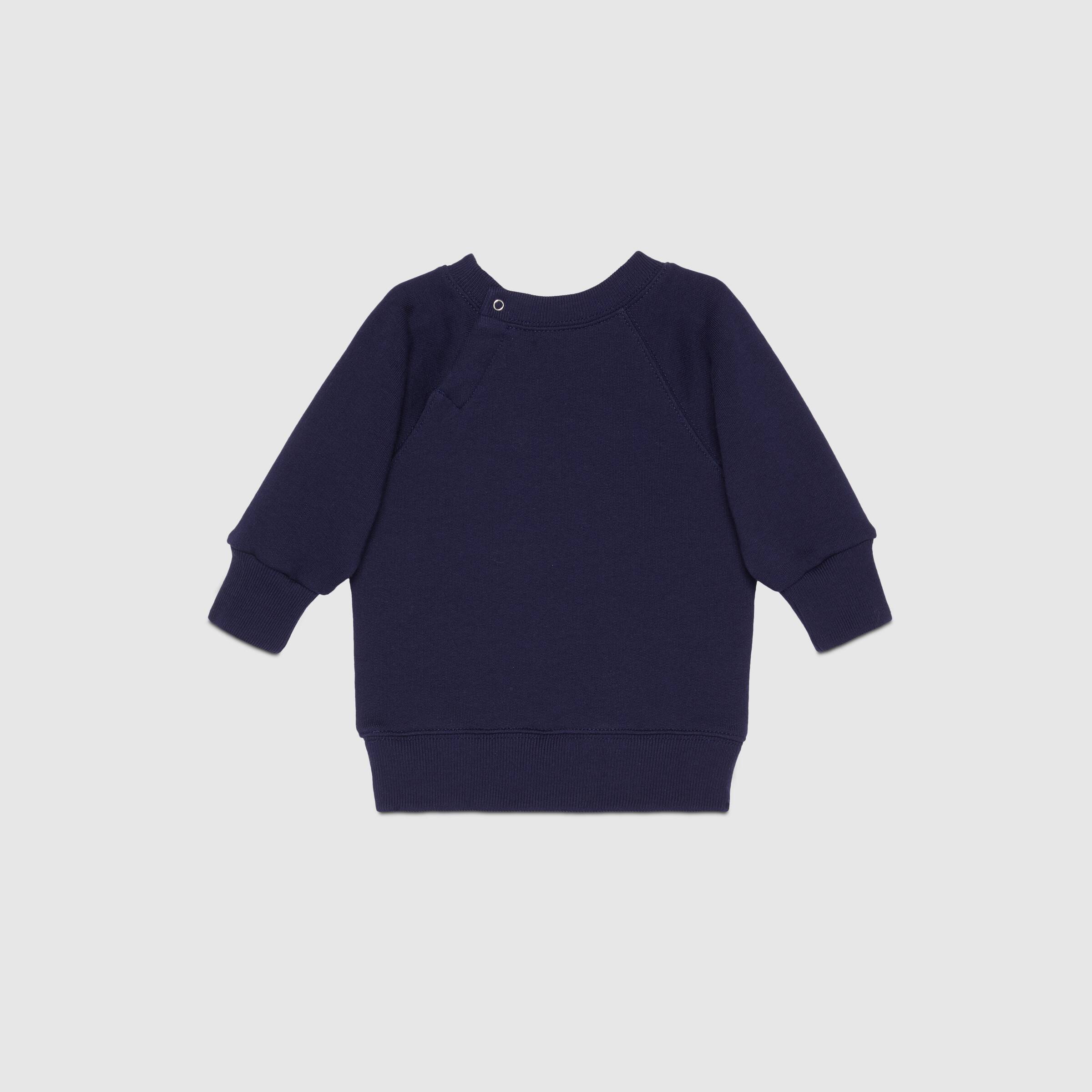 Baby Boys Navy Logo Cotton Sweatshirt