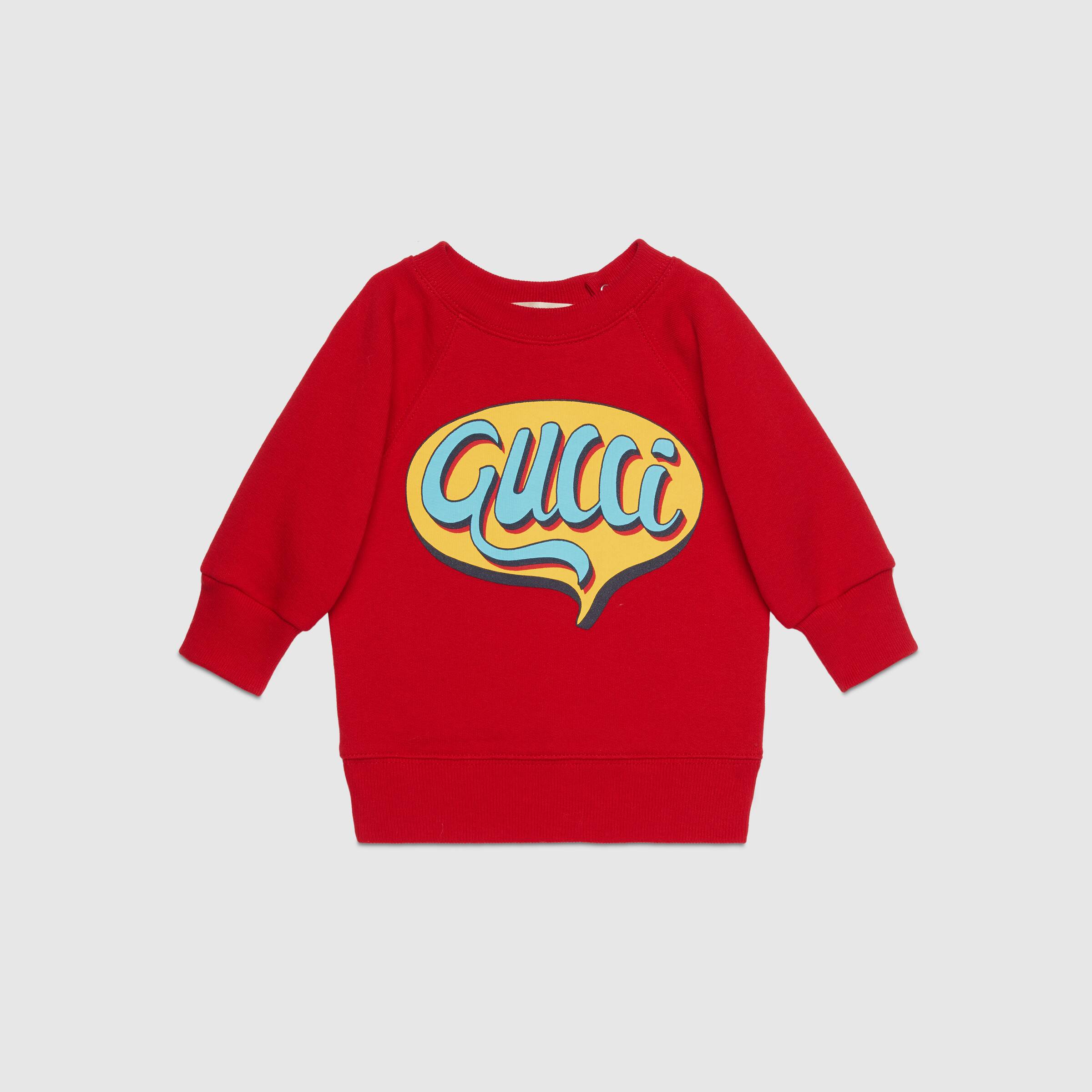 Baby Boys Red Logo Cotton Sweatshirt