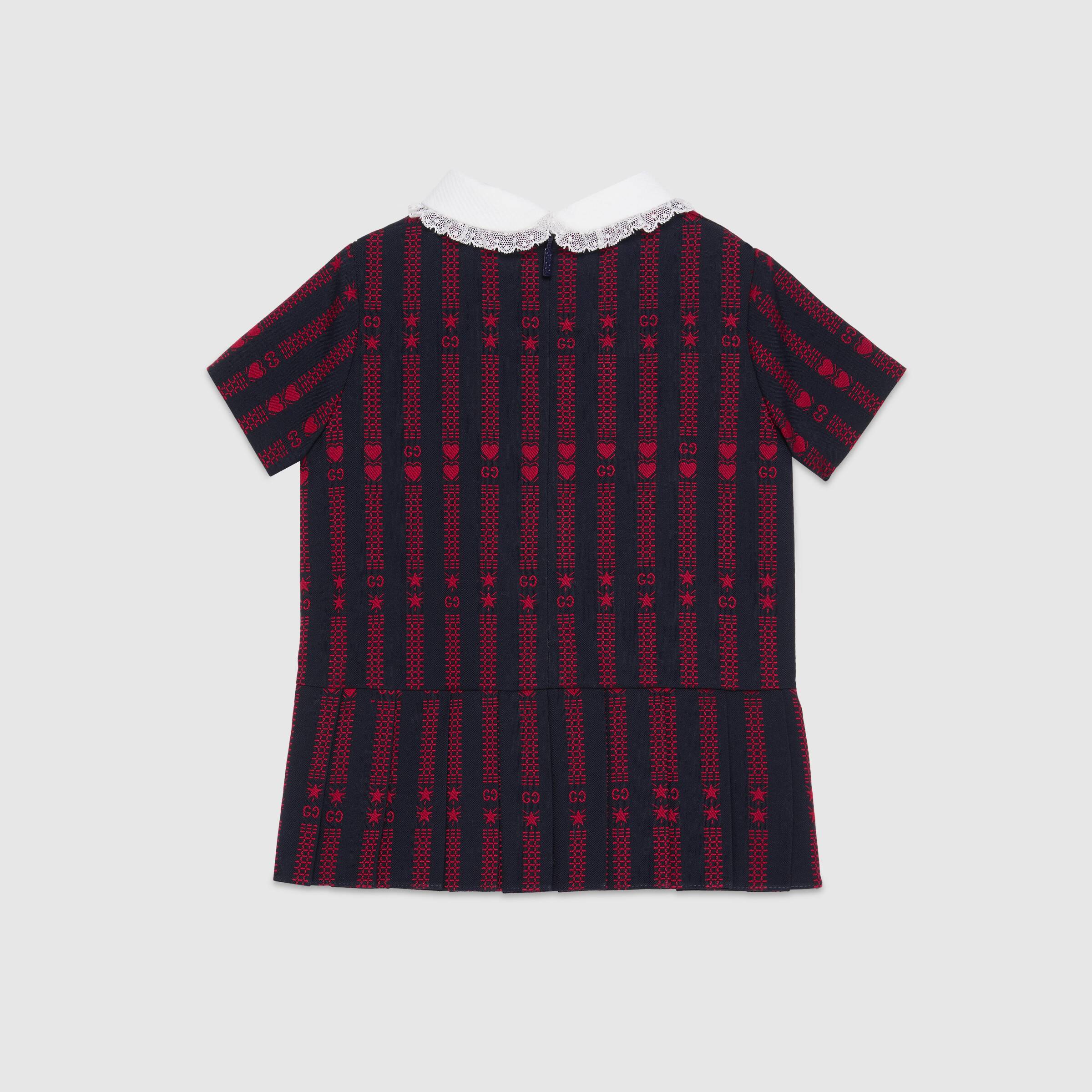 Baby Girls Navy Embroidered Cotton Dress