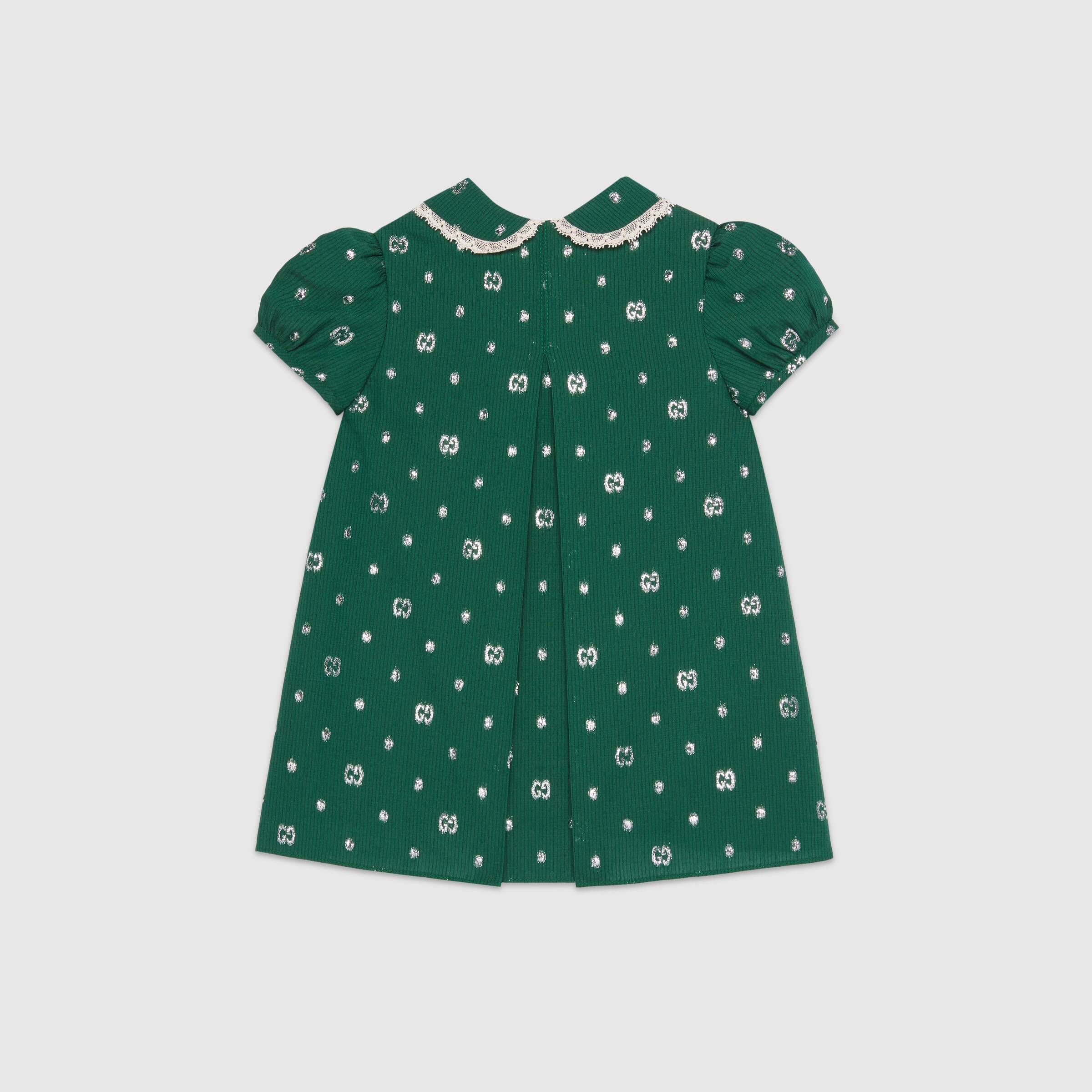 Baby Girls Green GG Logo Dress