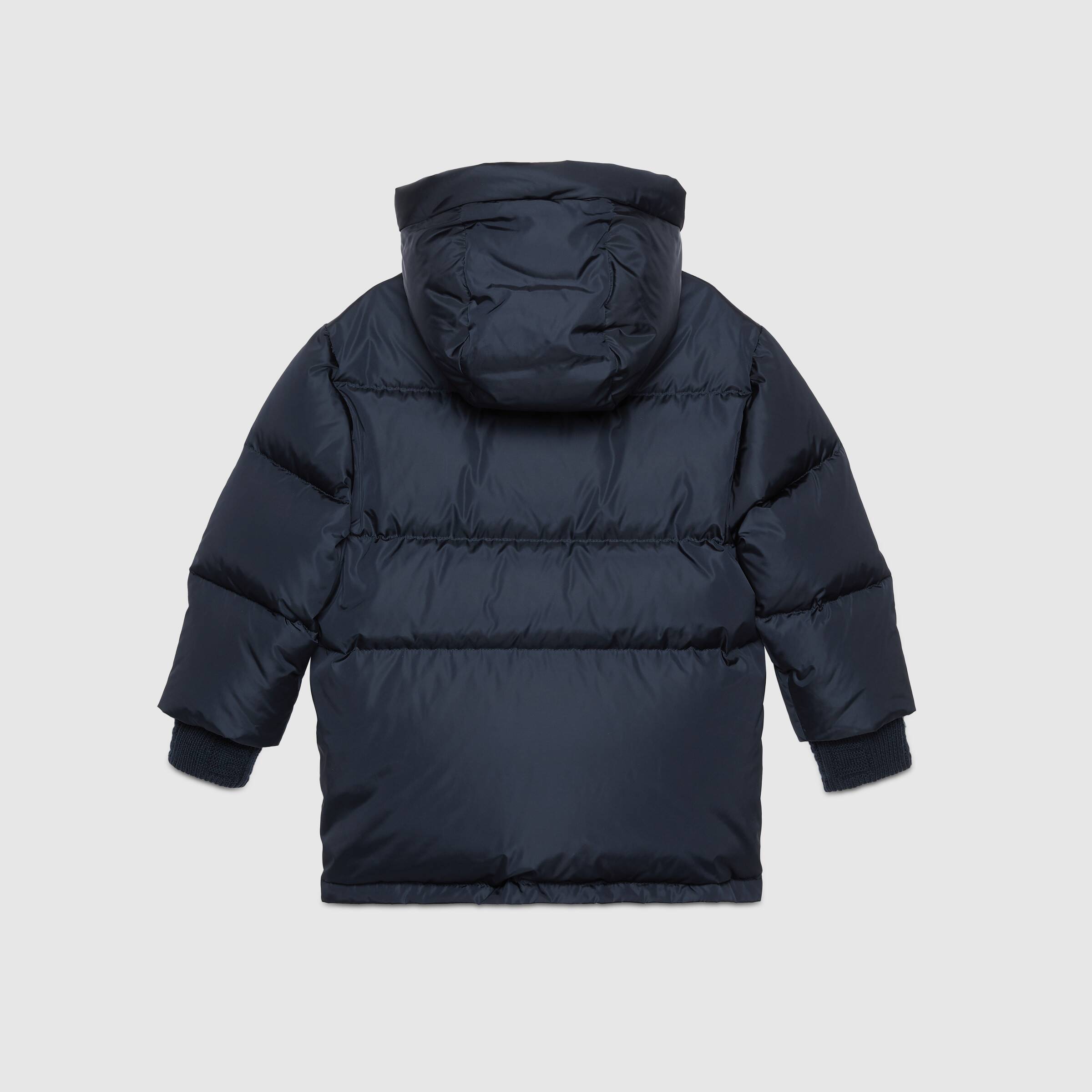 Boys Navy Logo Padded Down Coat