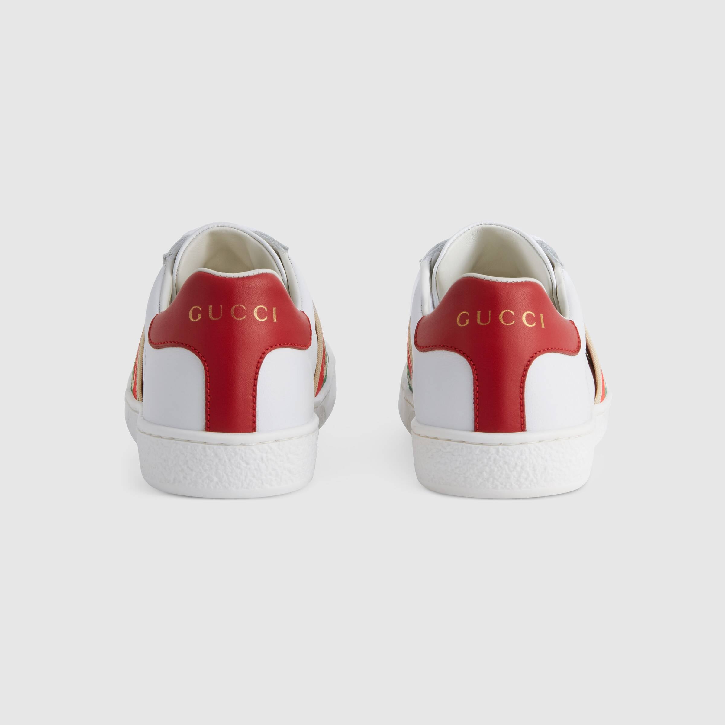 Boys & Girls White GG Leather Shoes