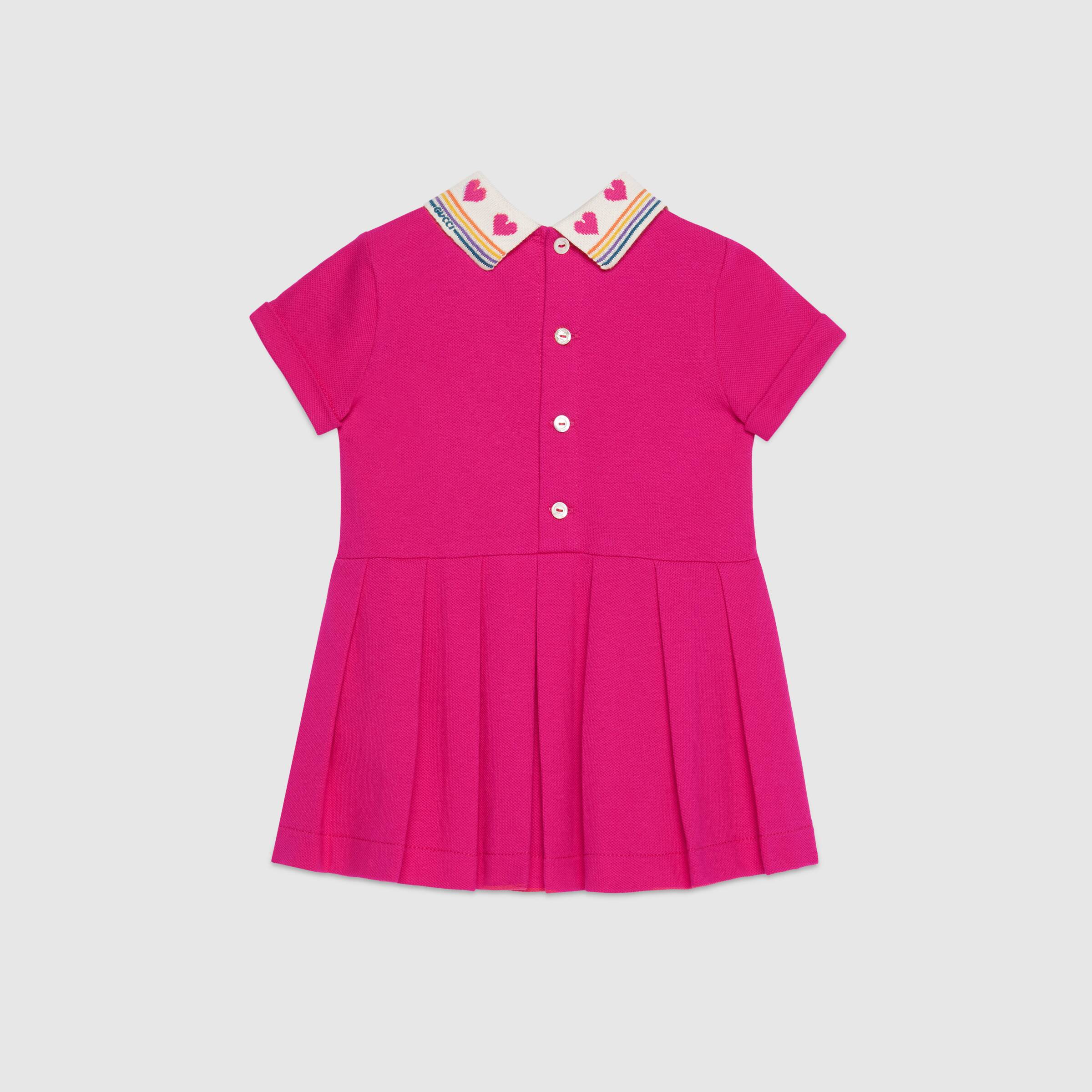 Baby Girls Bright Pink Cotton Dress
