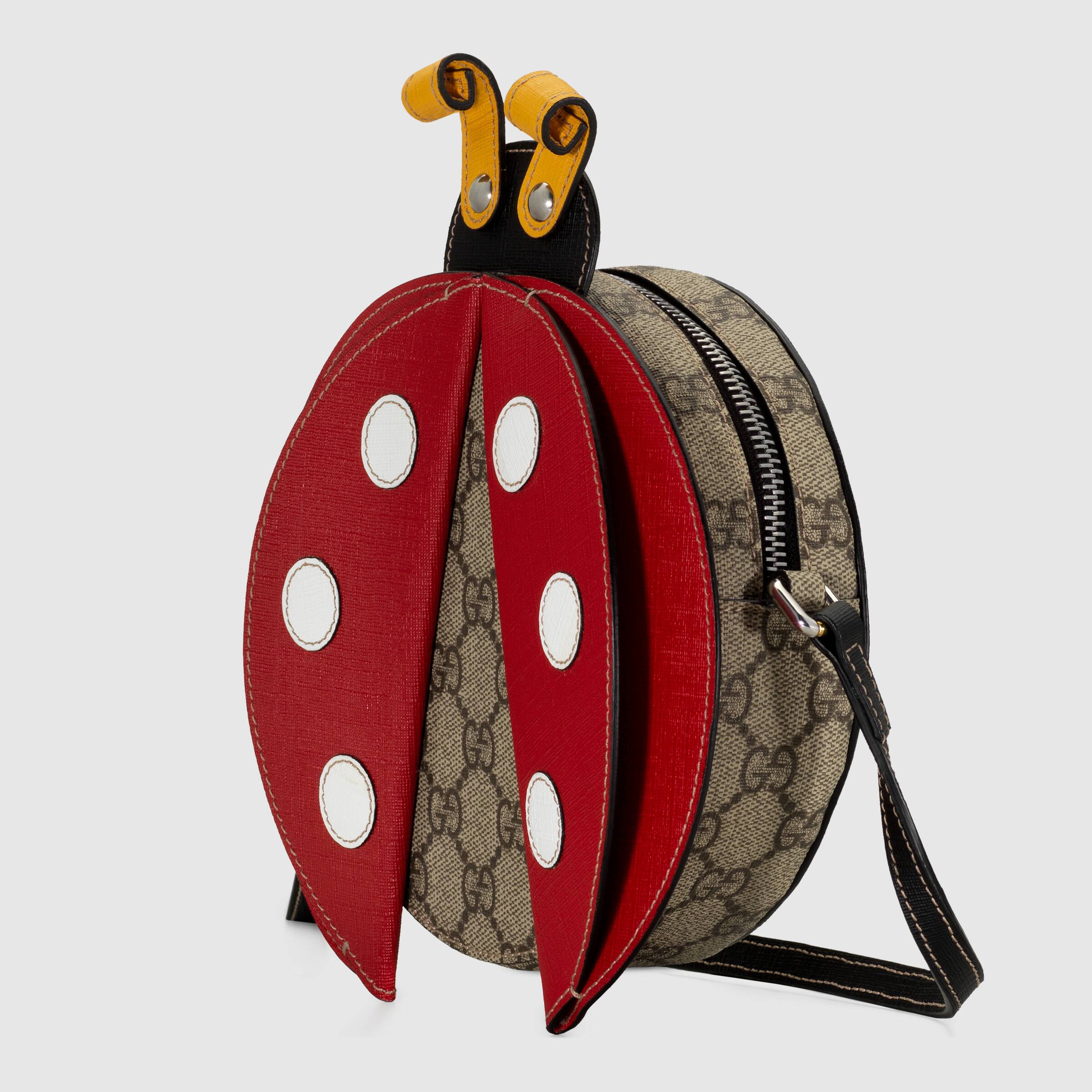 Girls Beige Ladybug Shoulder Bag