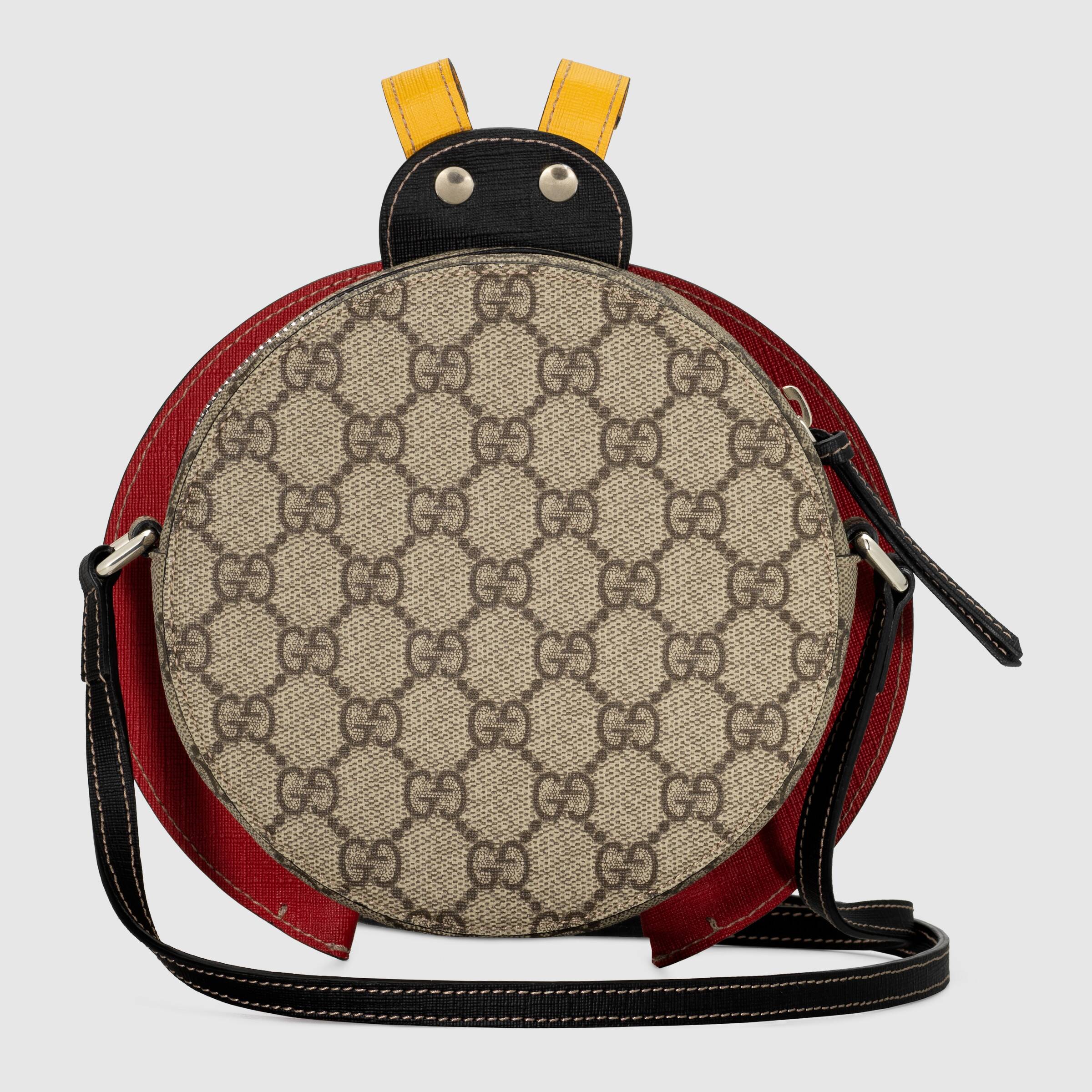 Girls Beige Ladybug Shoulder Bag