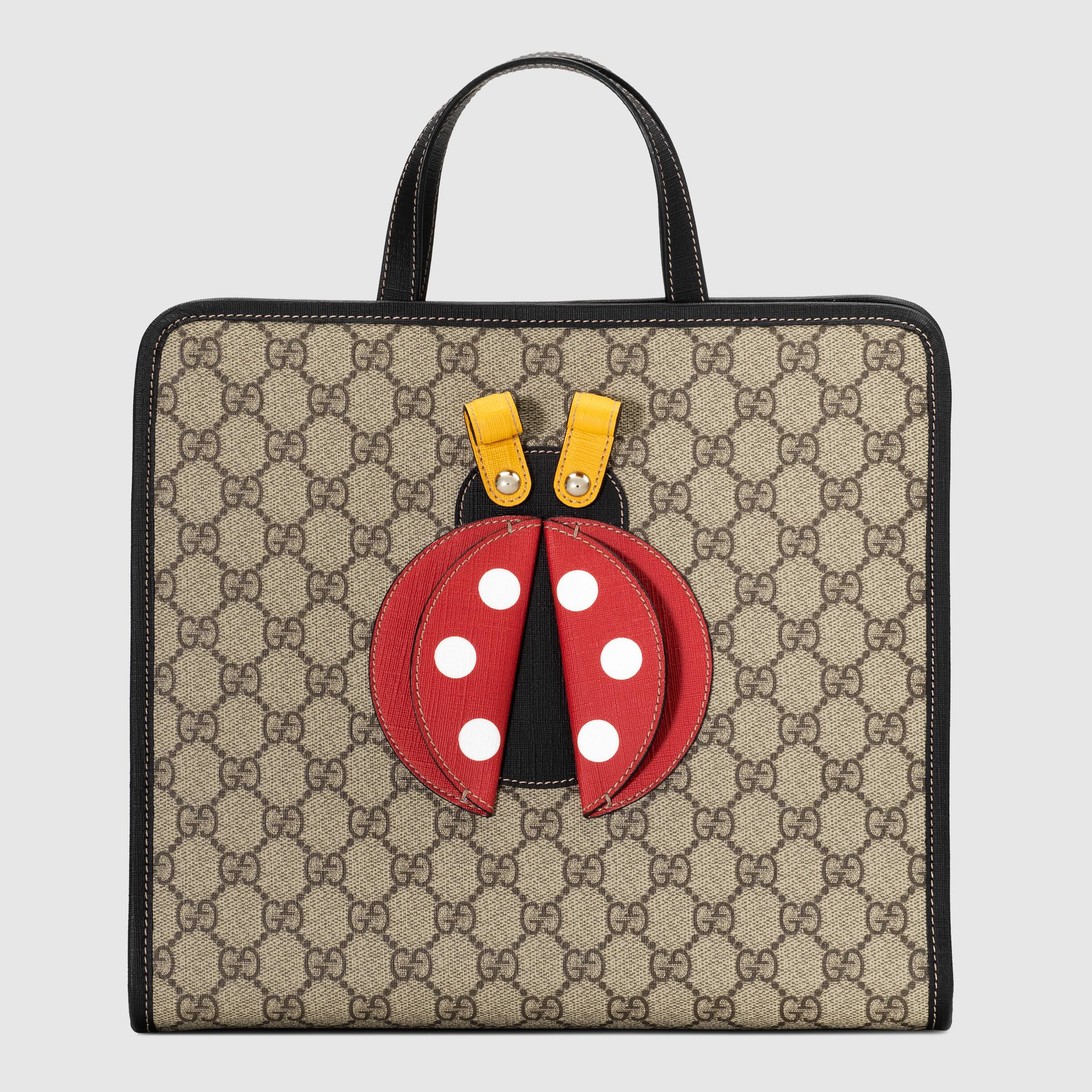 Girls Beige Ladybug Handbag