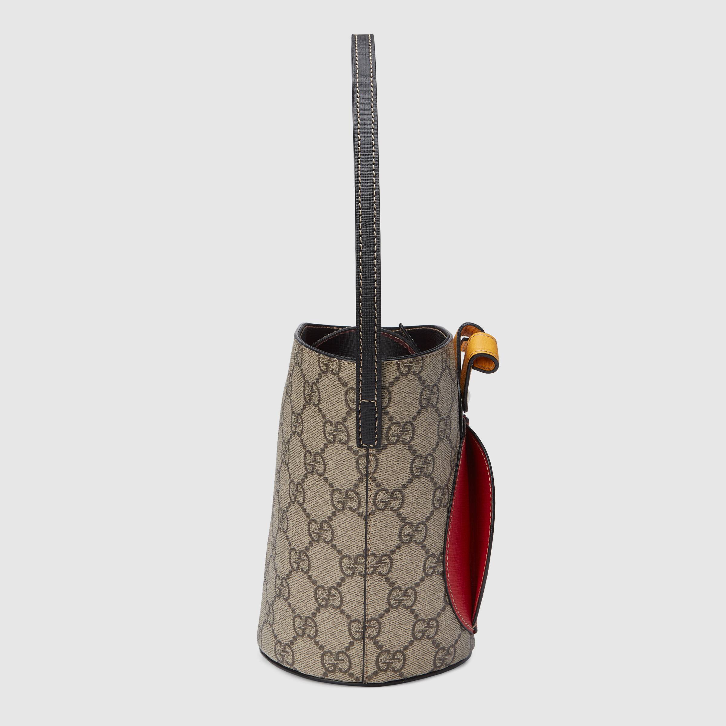 Girls Beige Ladybug Bucket Bag