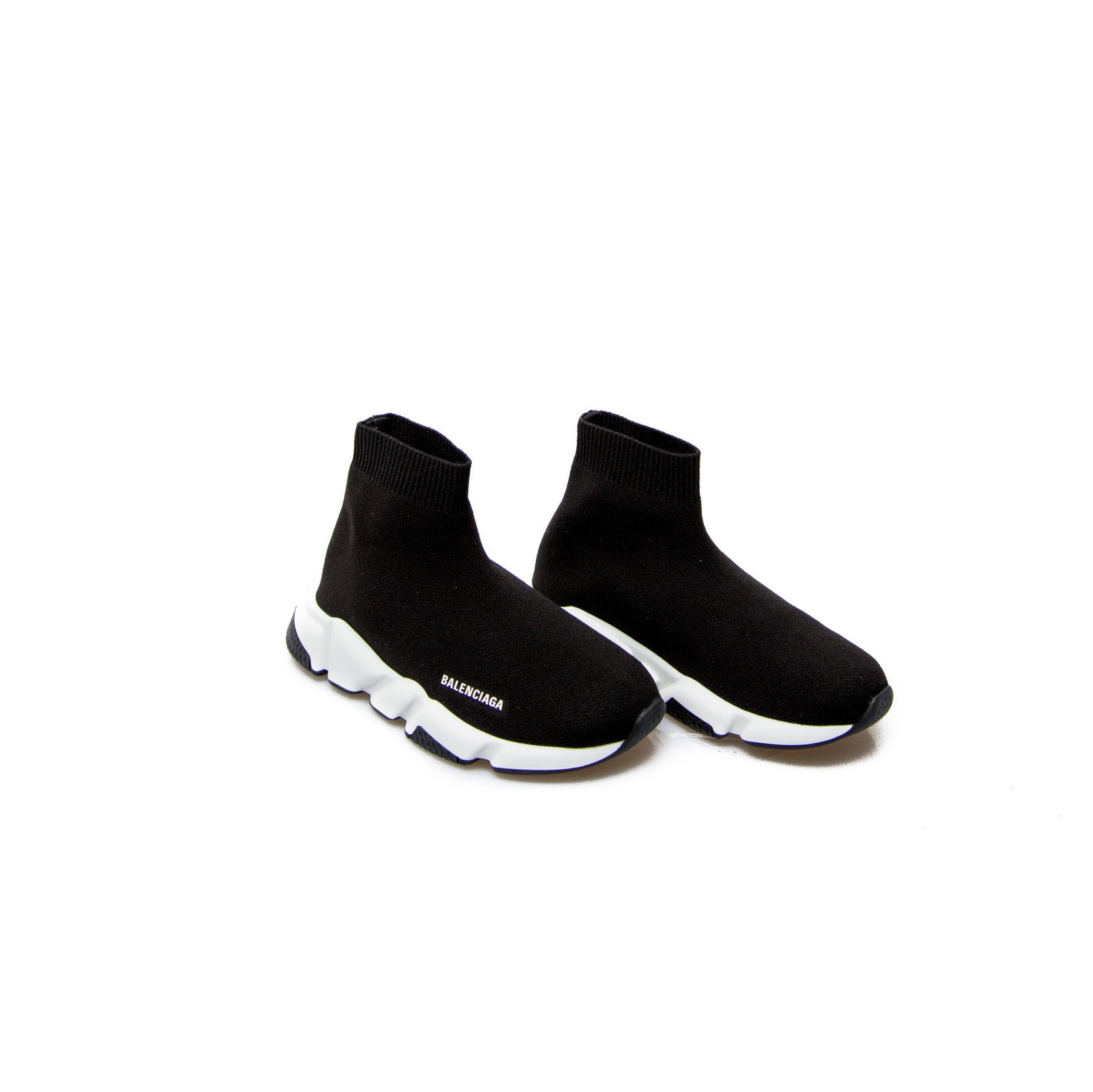 Boys & Girls Black Logo Shoes