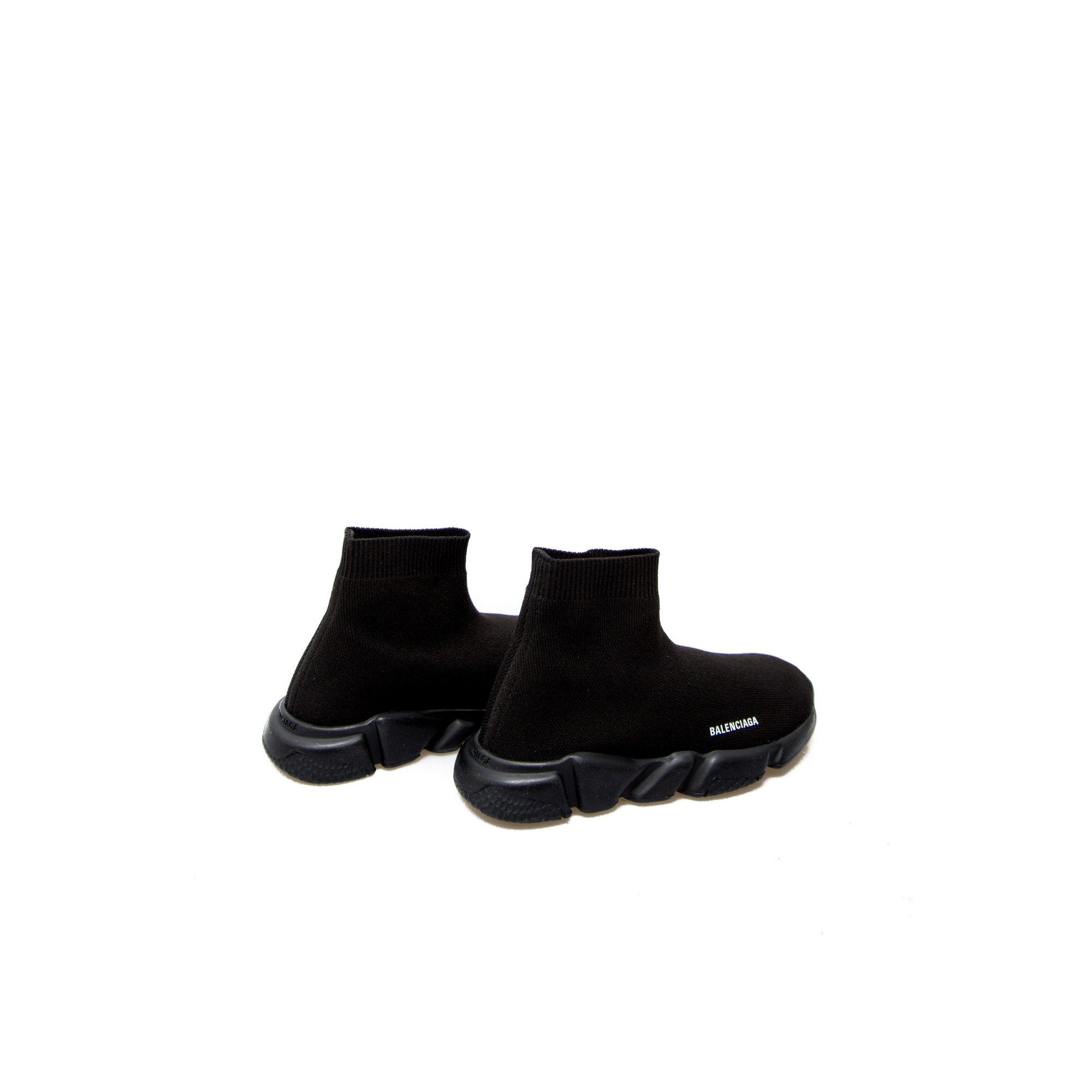 Boys & Girls Black Logo Shoes