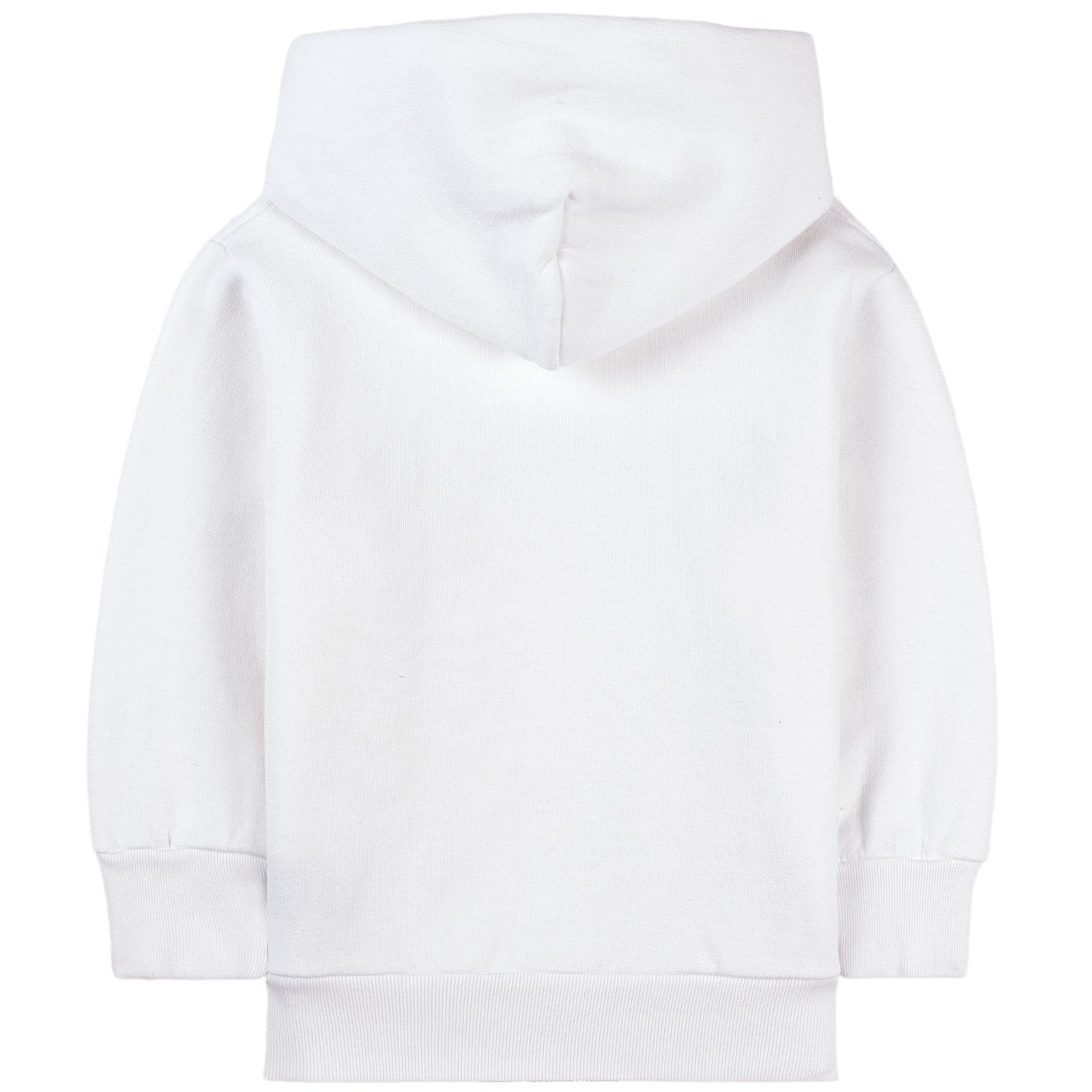 Boys & Girls White Logo Hooded Sweatshirt