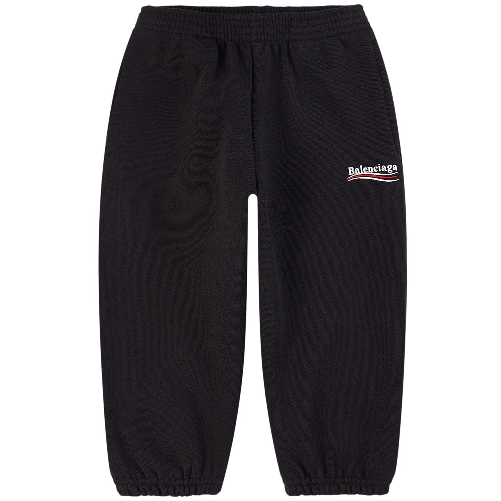 Boys & Girls Black Logo Cotton Trousers