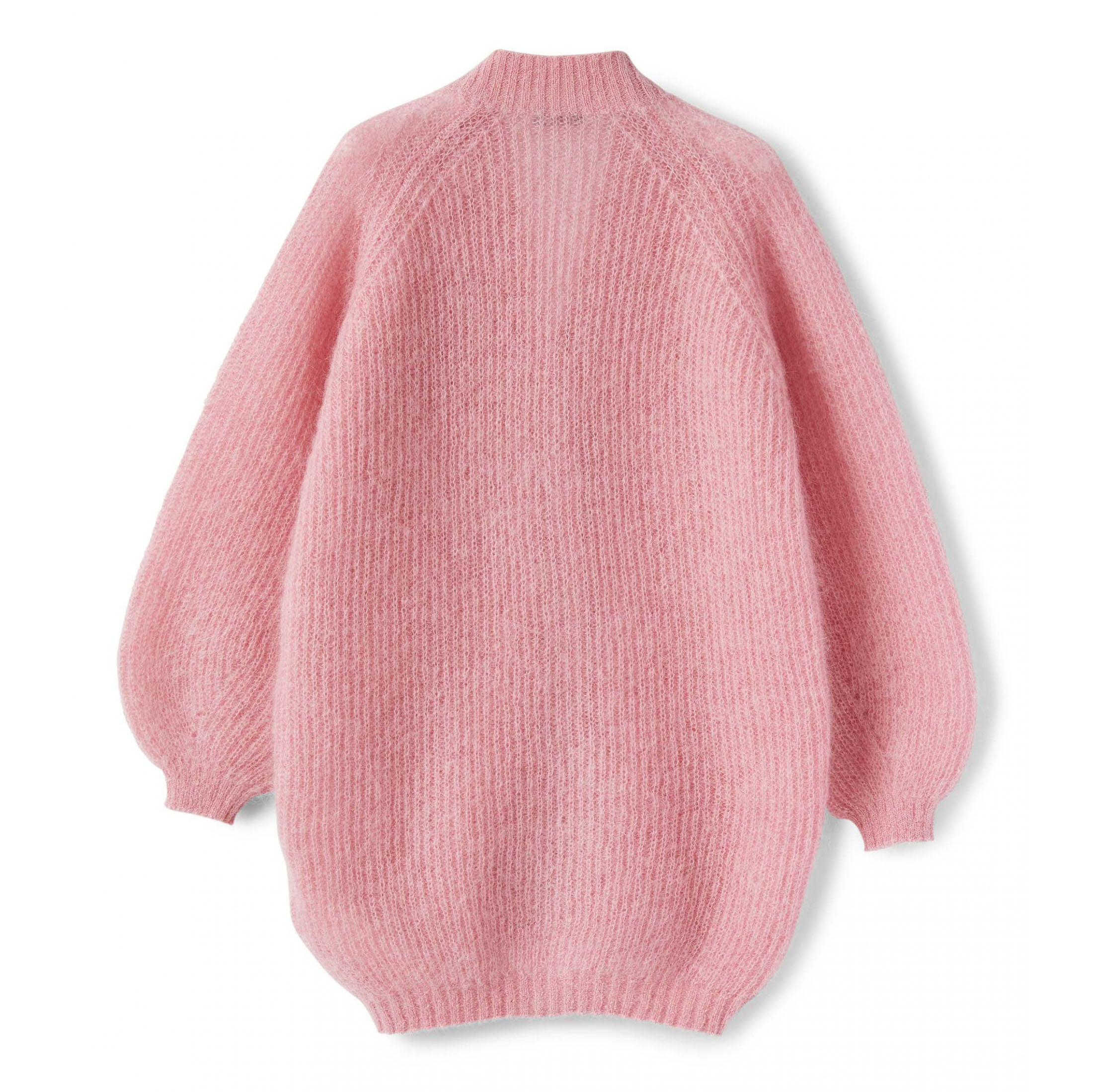 Girls Pink Mohair Cardigan