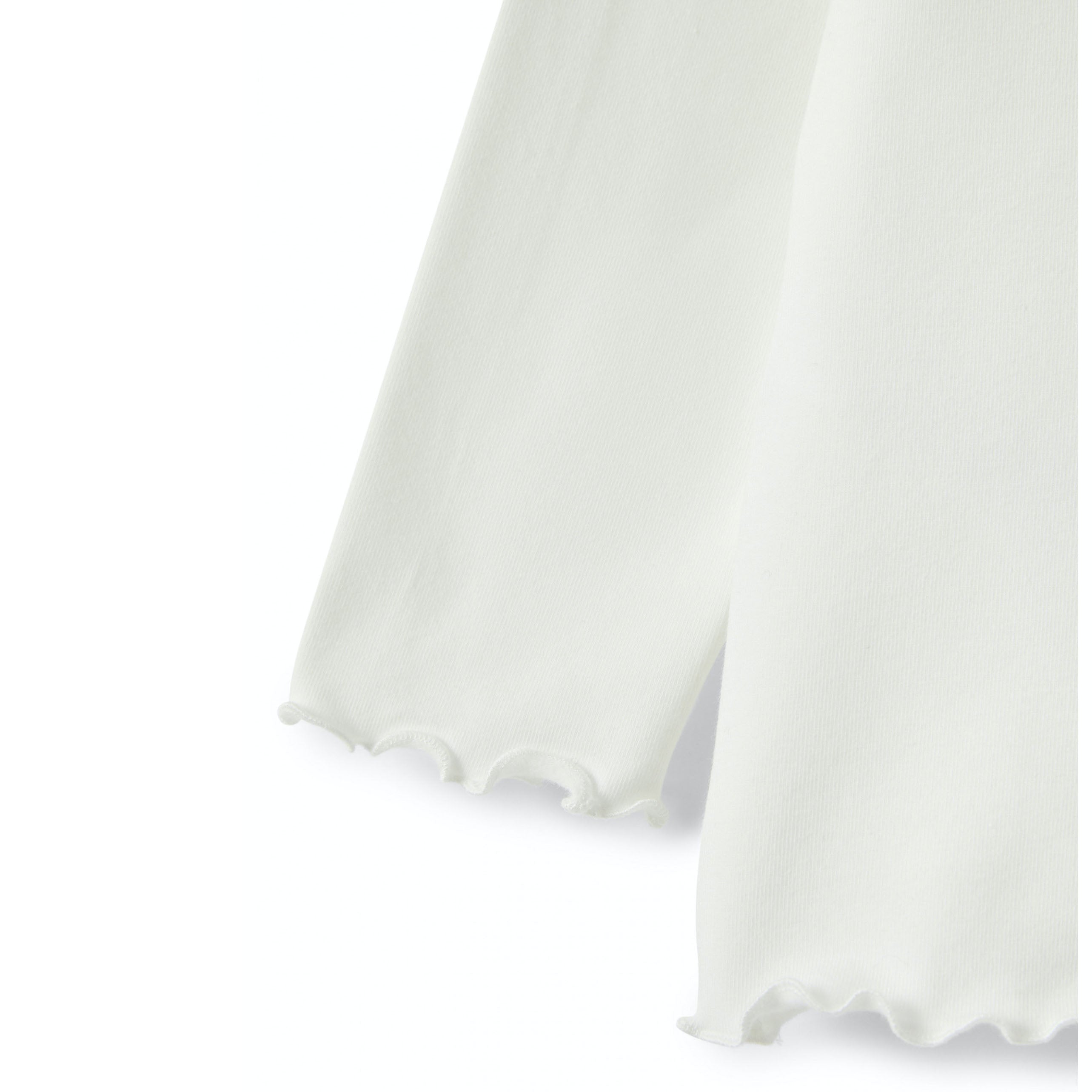 Girls Milk White Cotton T-Shirt