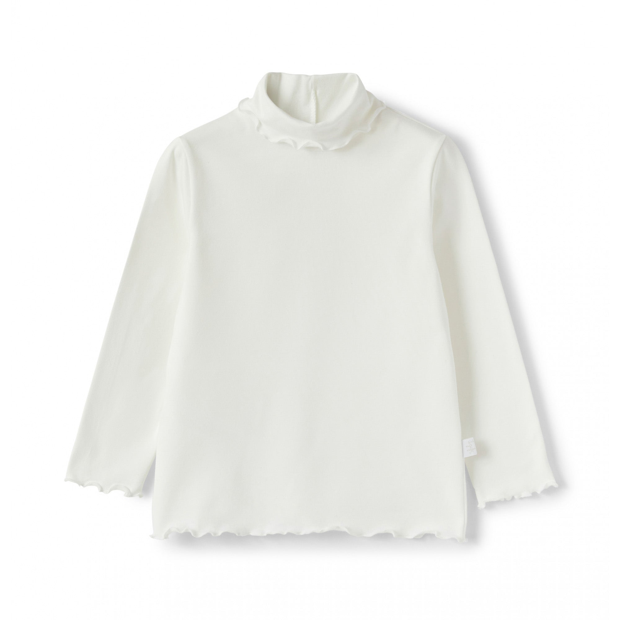 Girls Milk White Cotton T-Shirt
