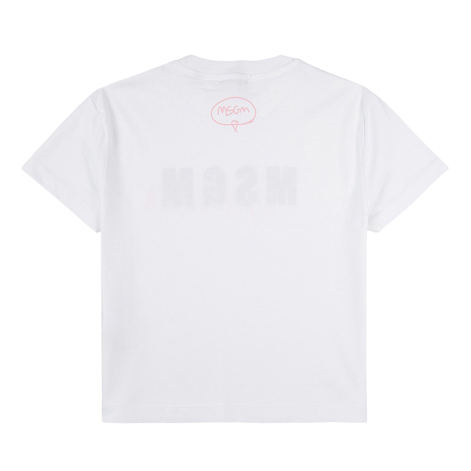 Girls White Logo Cotton T-Shirt