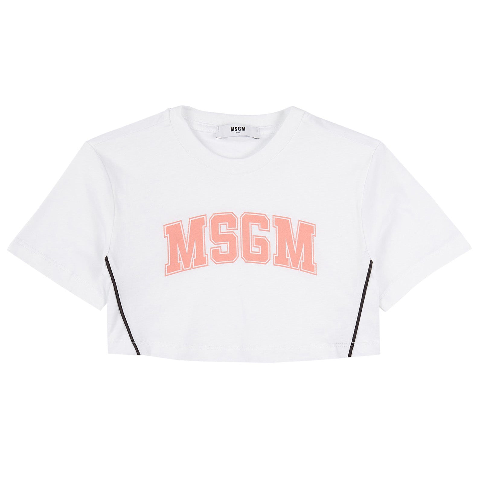 Girls White Logo Cotton T-Shirt