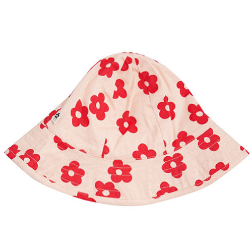 Girls Pink Blossom Printed Sun Hat
