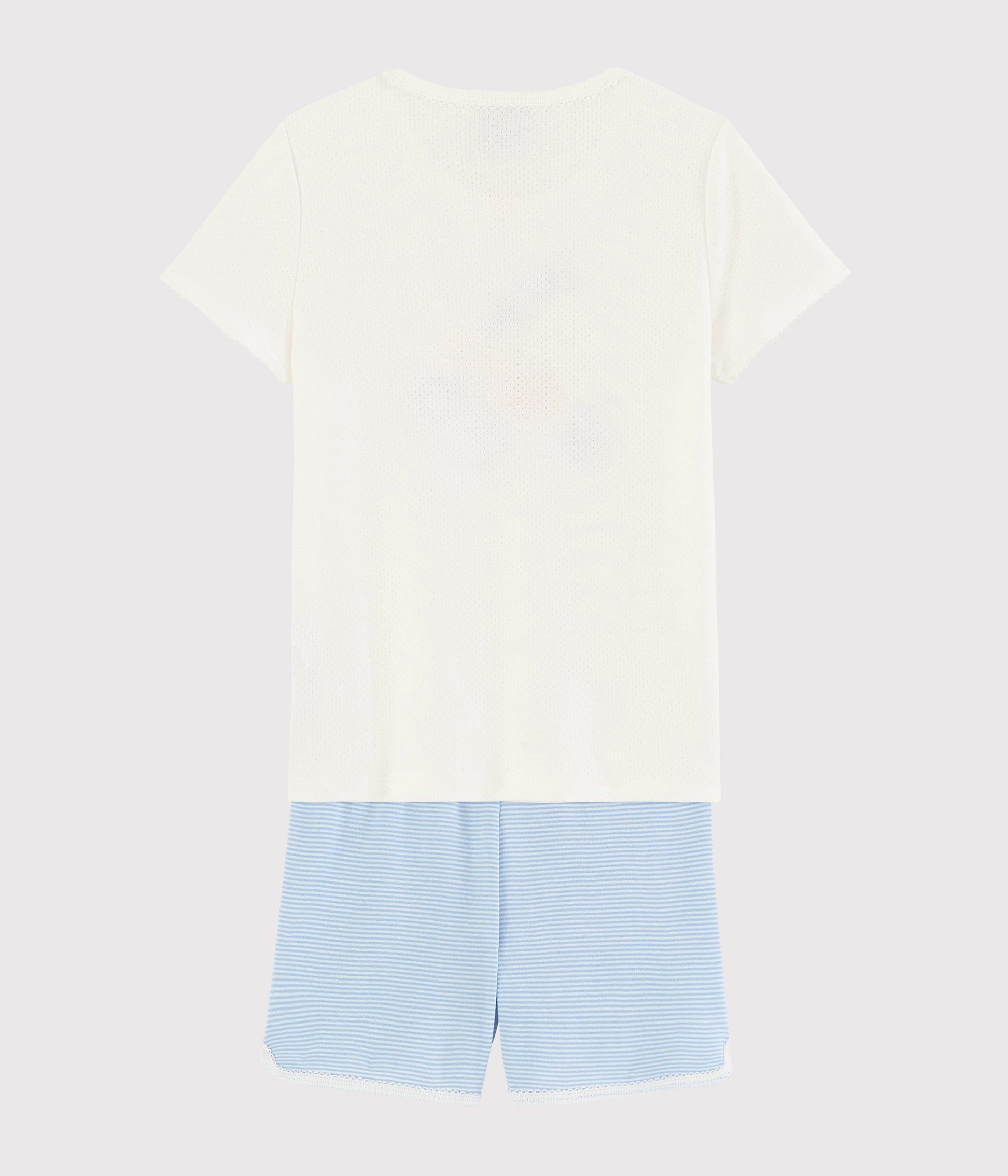 Girls White Printing Cotton Set
