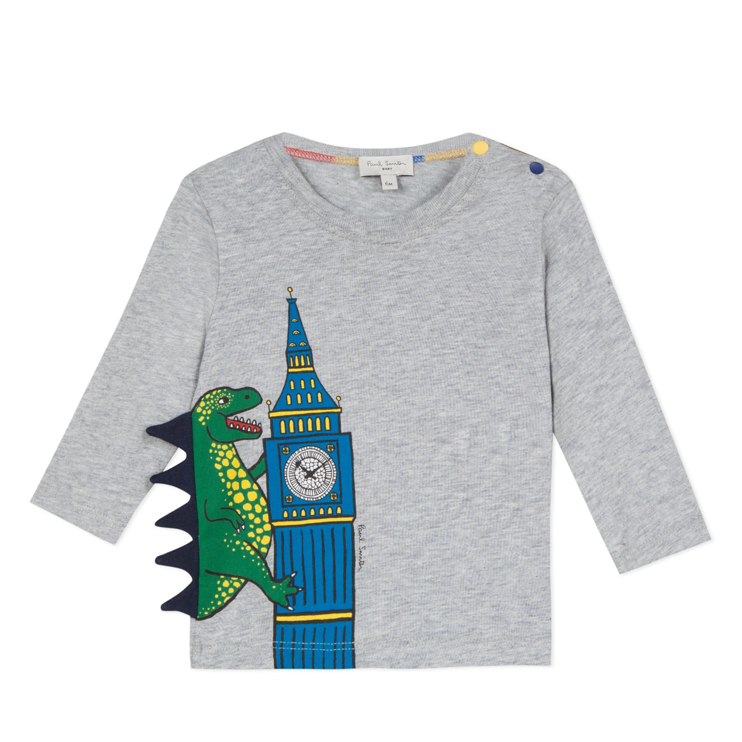 Baby Boys Grey Printing Cotton Top