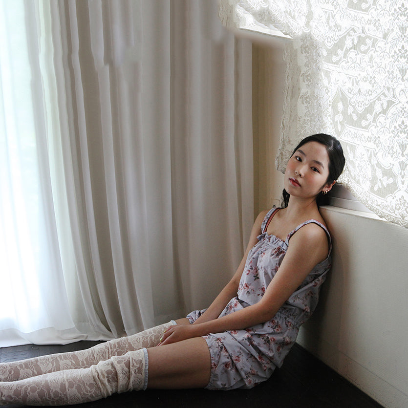 Girls Blue Floral Ballet Trousers