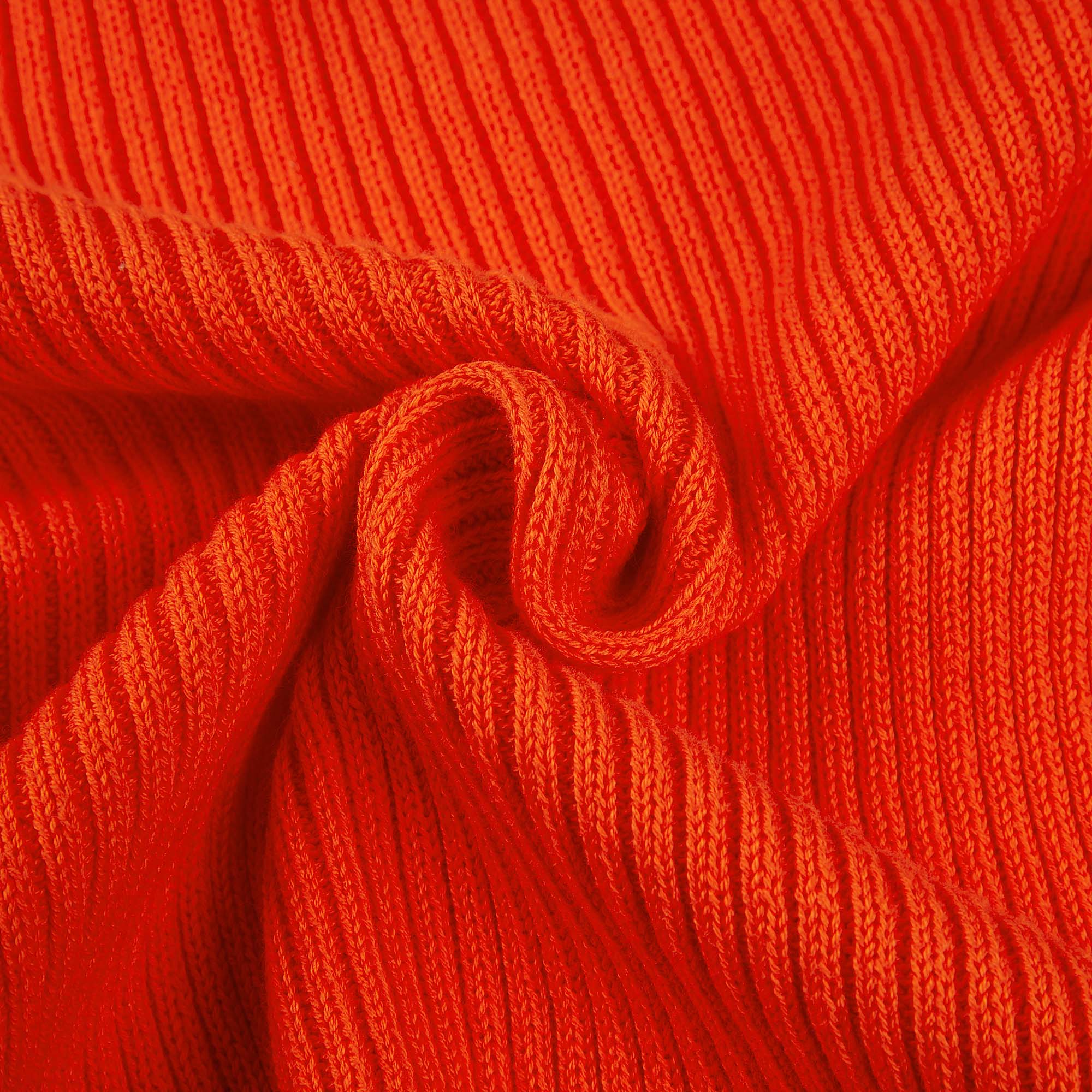 Girls Orange Red Cotton Cardigan
