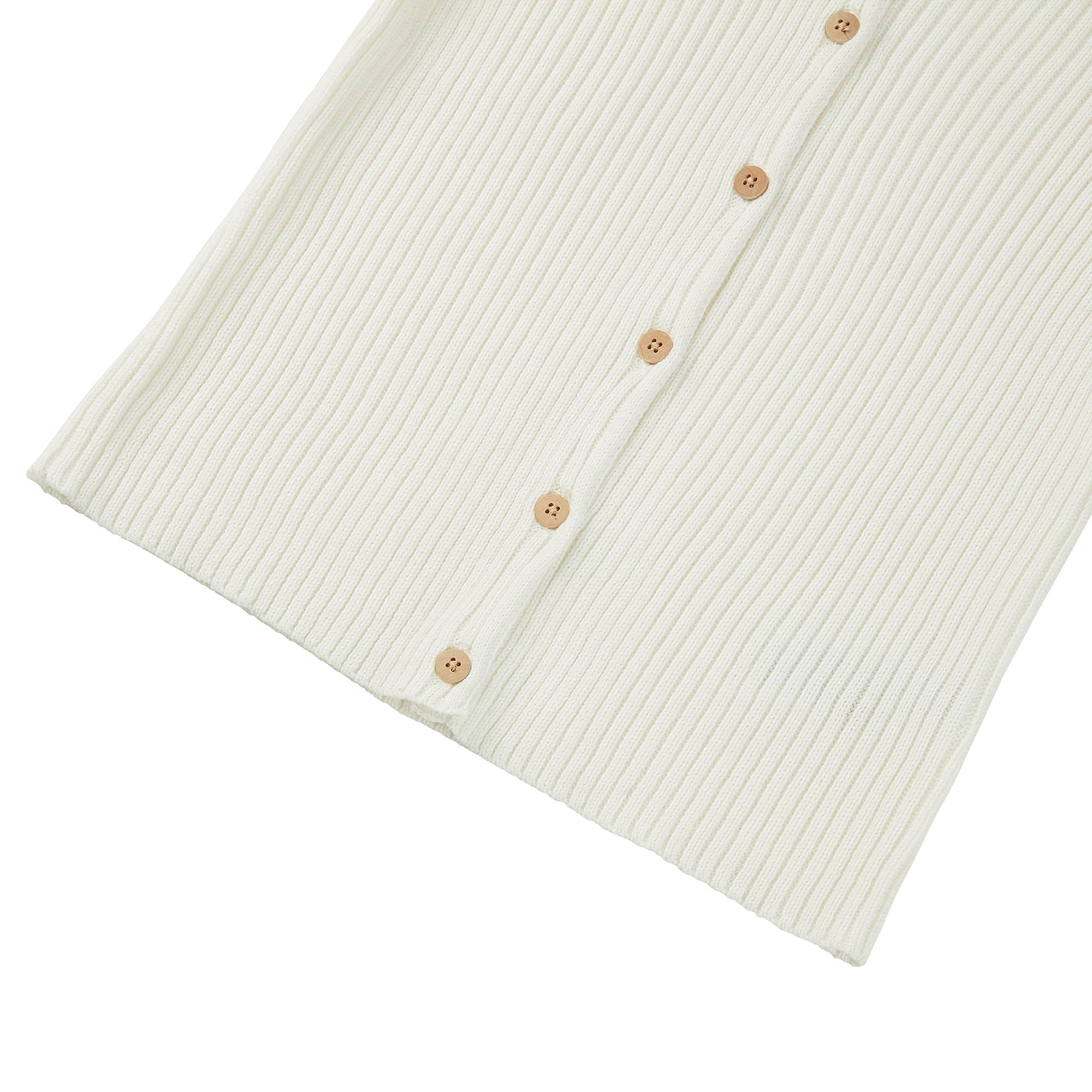 Girls White Cotton Cardigan