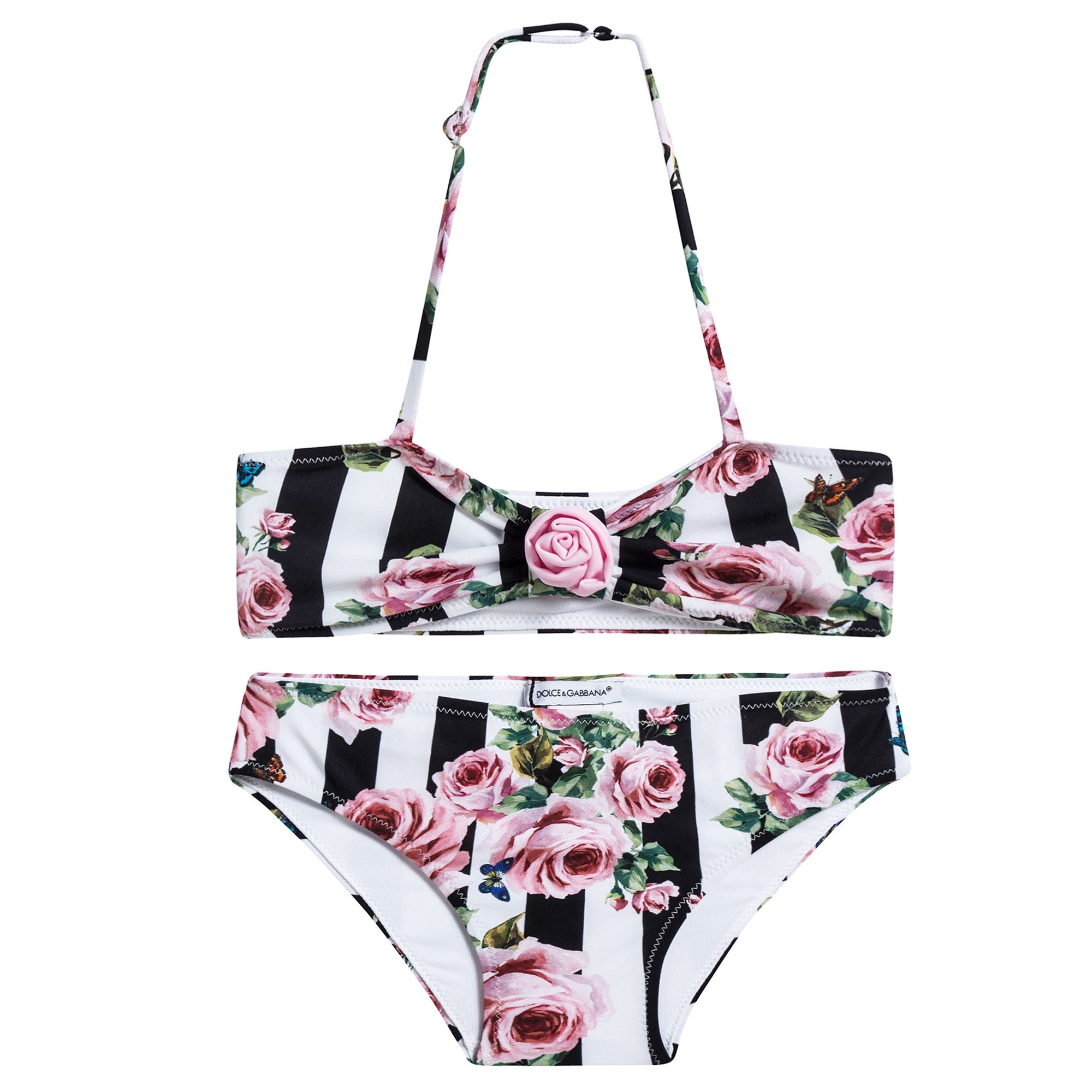 Girls Pink Flower Bikini