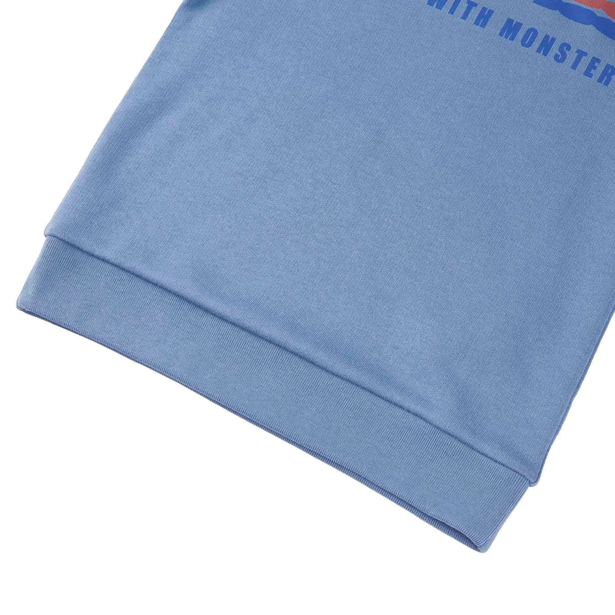 Boys Blue Hooded Cotton Sweatshirt