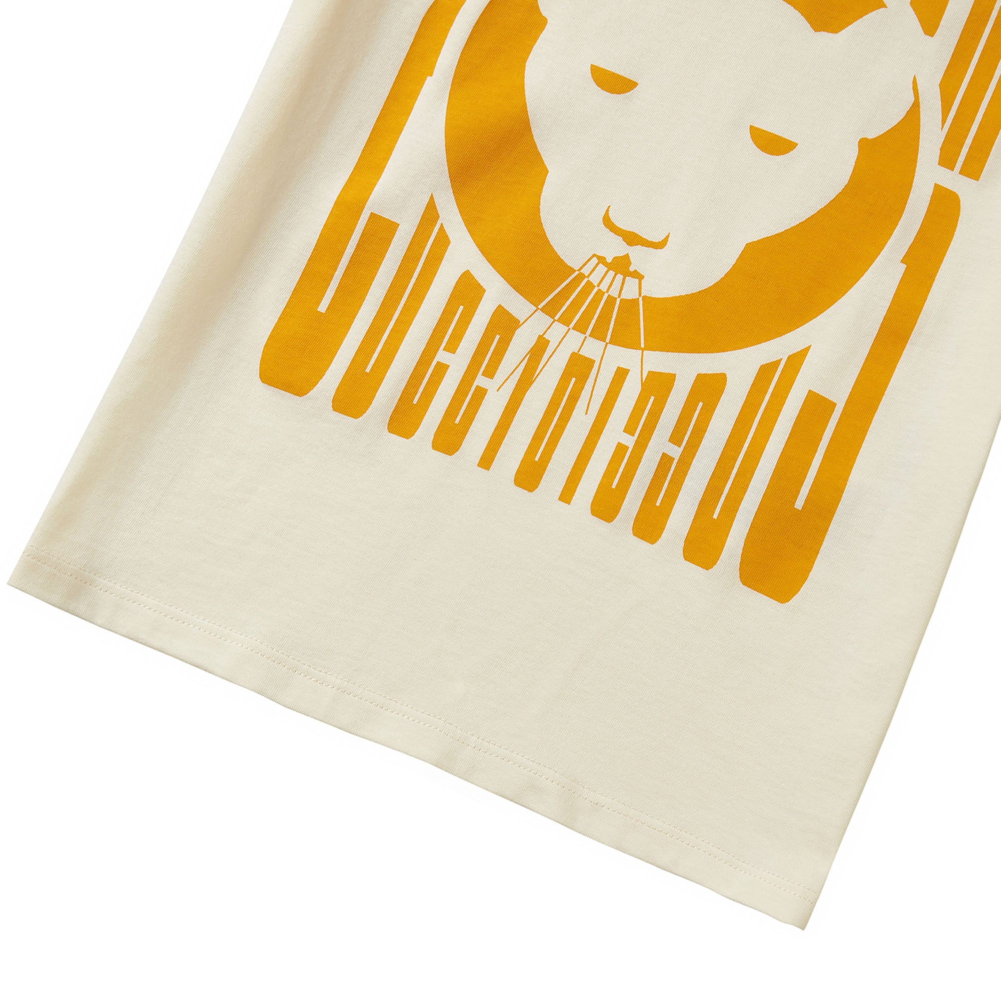 Girls Light Yellow Cotton T-shirt