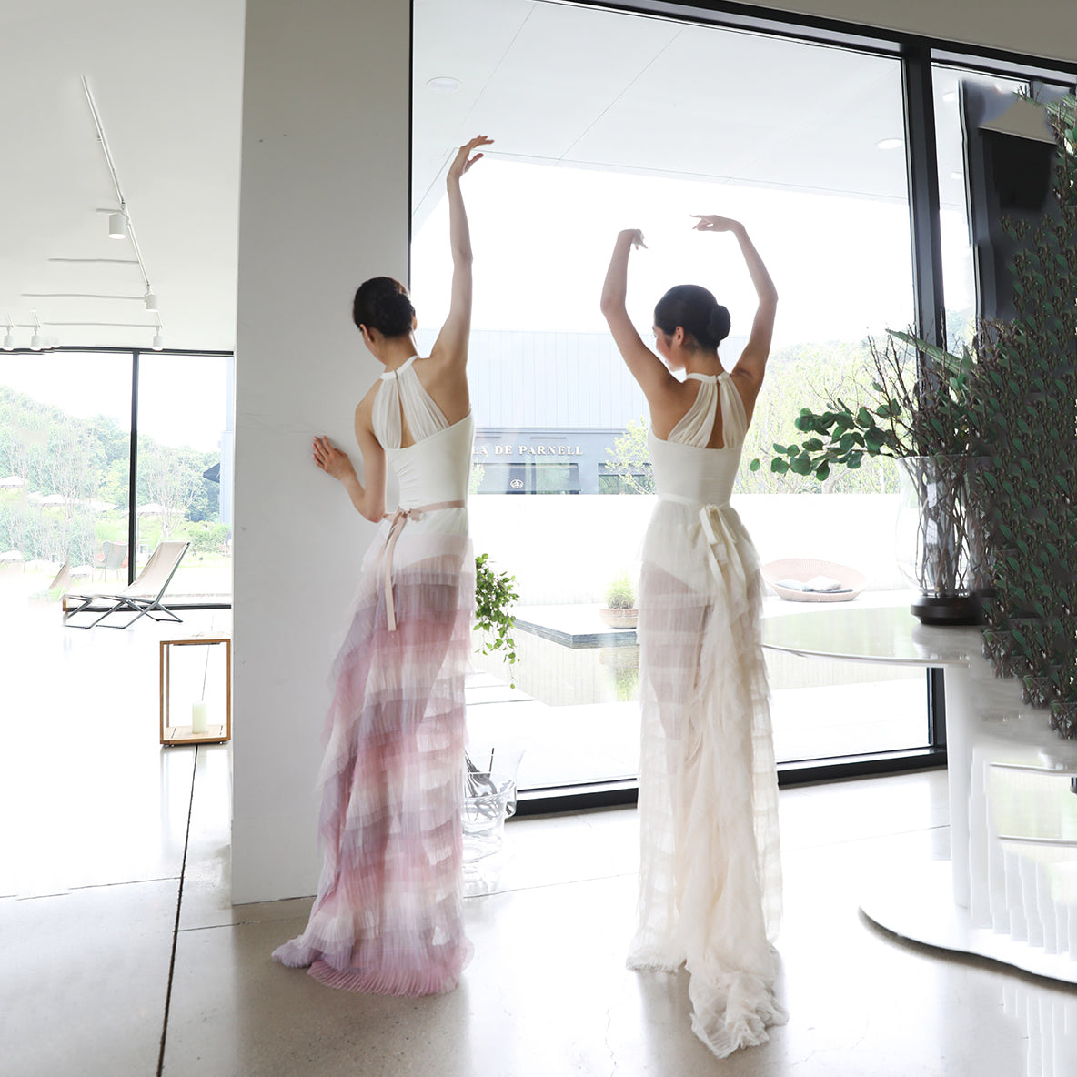 Girls Cream Ballet Onesies