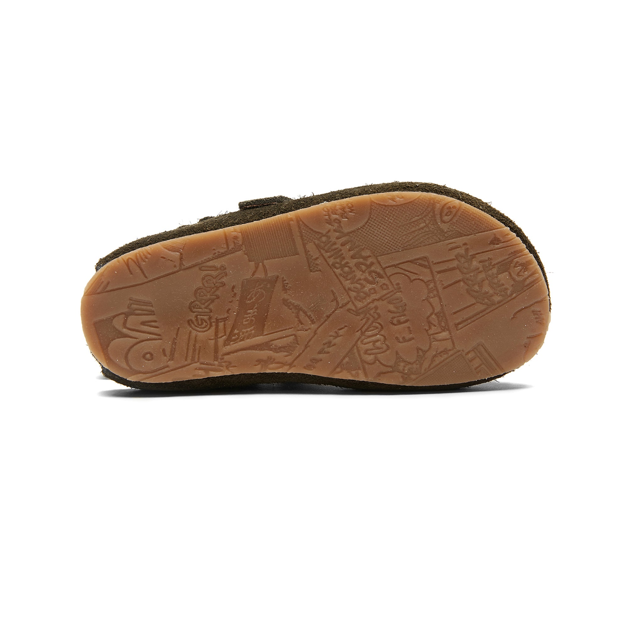 Boys & Girls Dark Brown Slippers With Ankle Strap