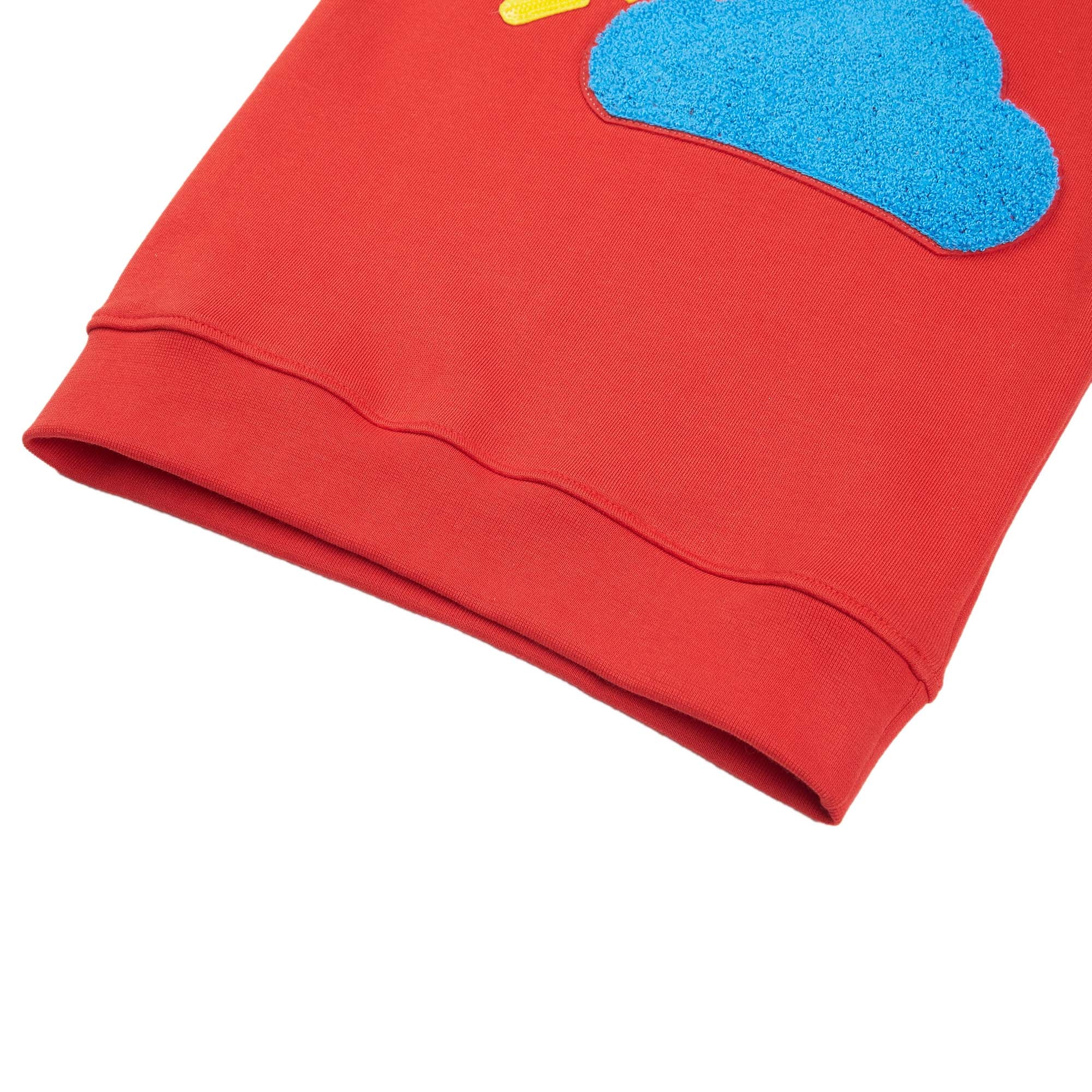 Girls Red Cotton Sweatshirt