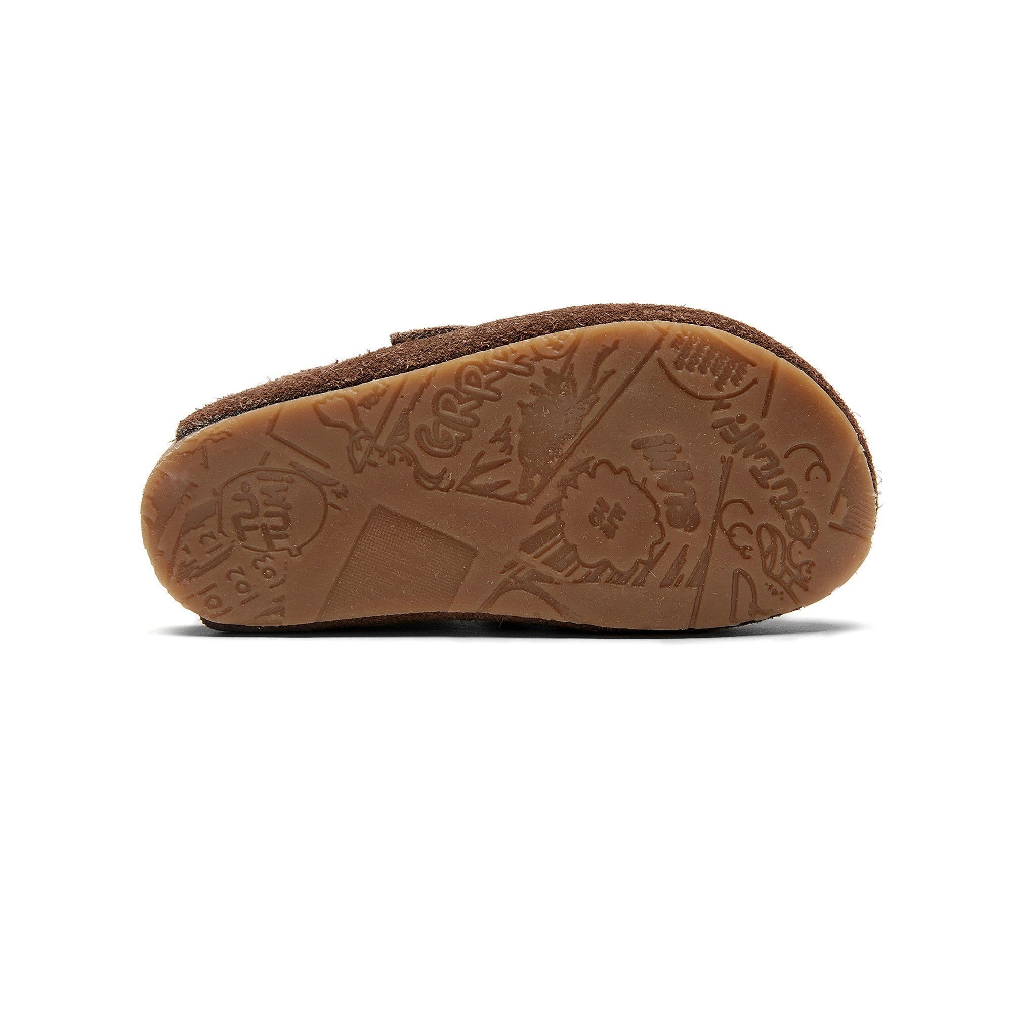 Boys & Girls Brown Slippers With Ankle Strap