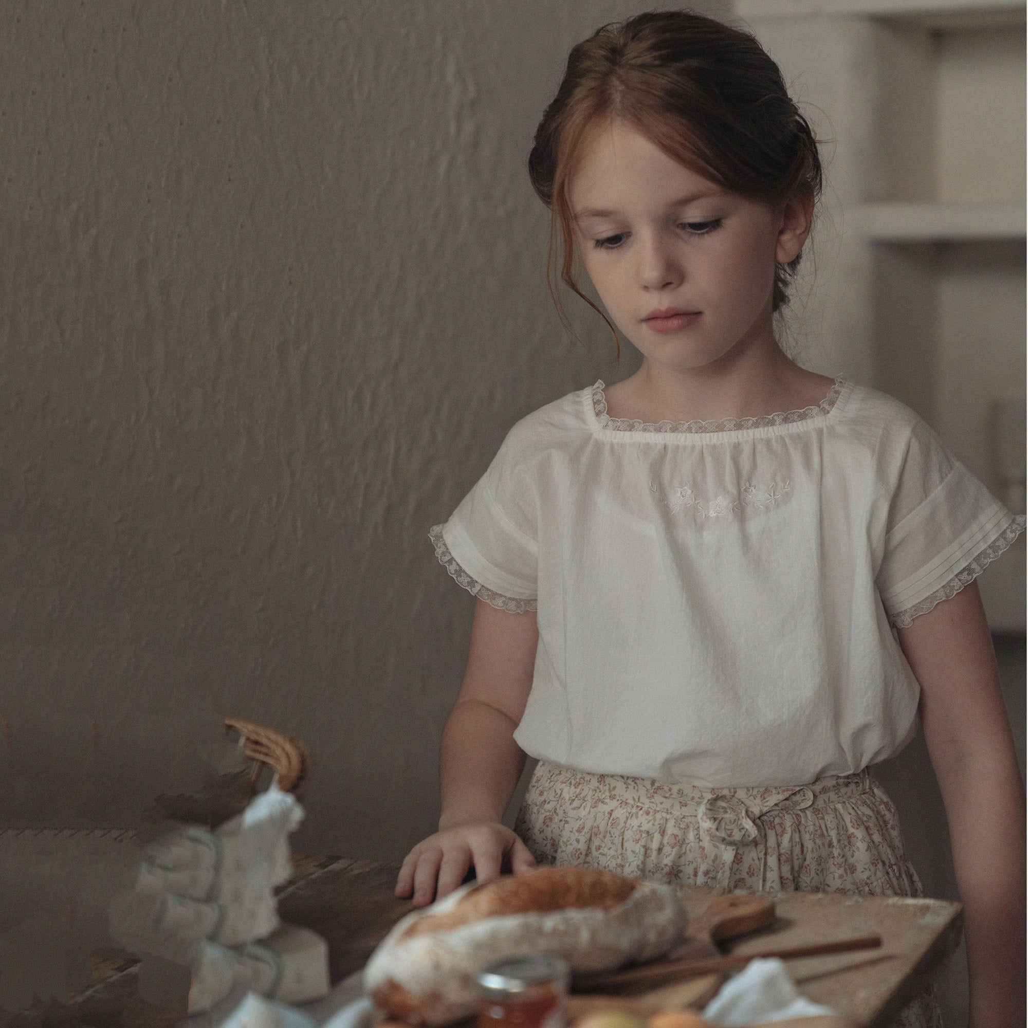 Girls White Cotton Top