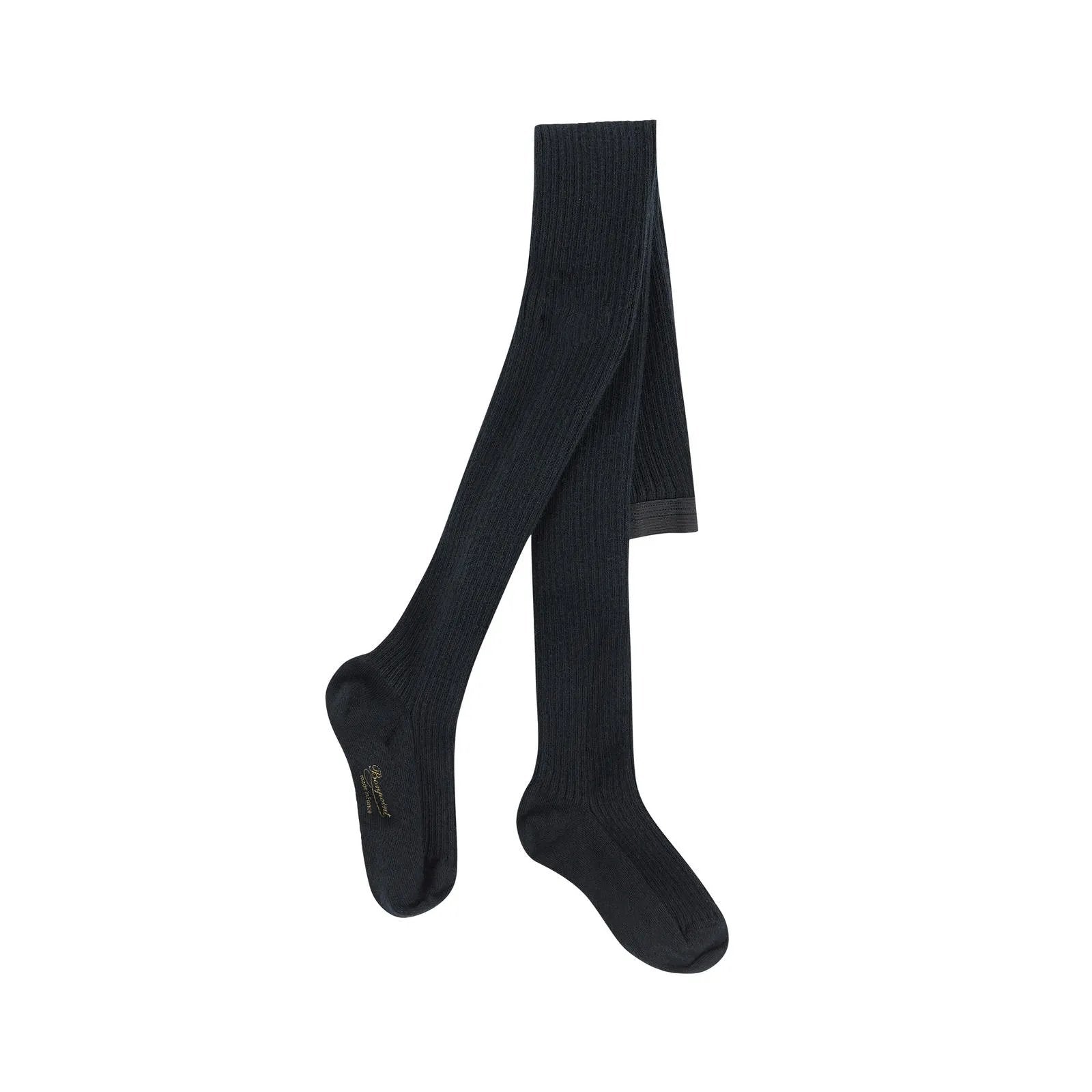 Girls Black Cotton Tights