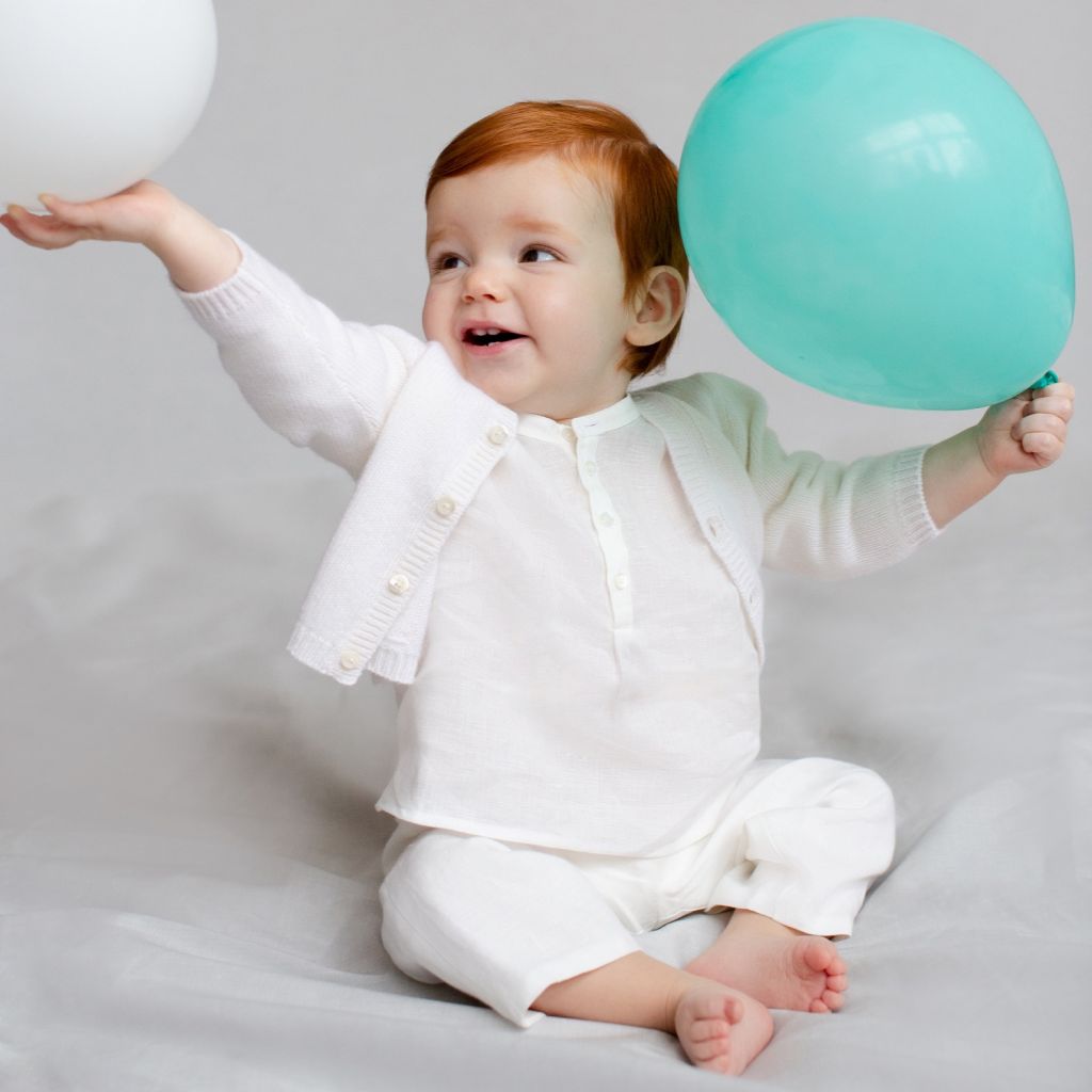 Baby Boys & Girls White Trousers