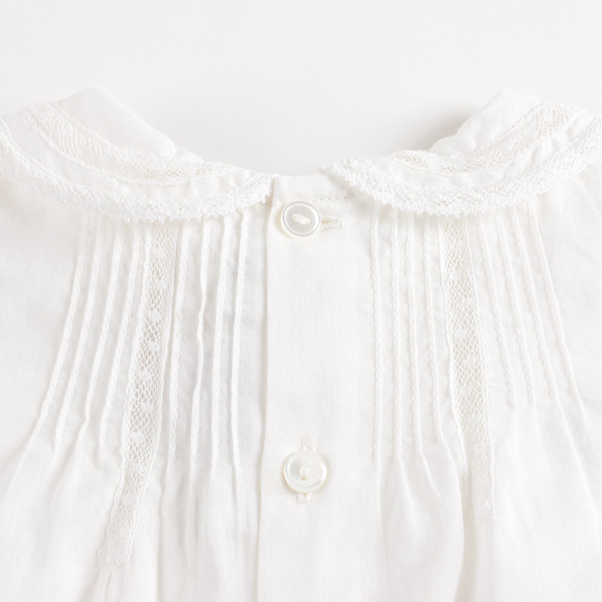 Baby Girls White Cotton Shirt