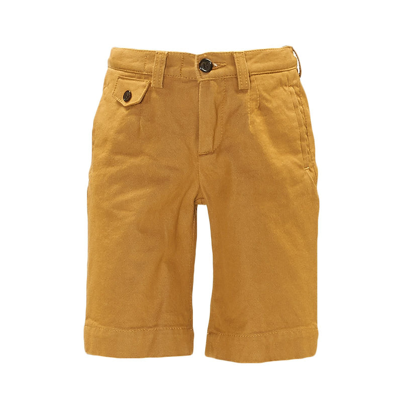 Boys Yellow Cotton Jersey Short - CÉMAROSE | Children's Fashion Store - 1