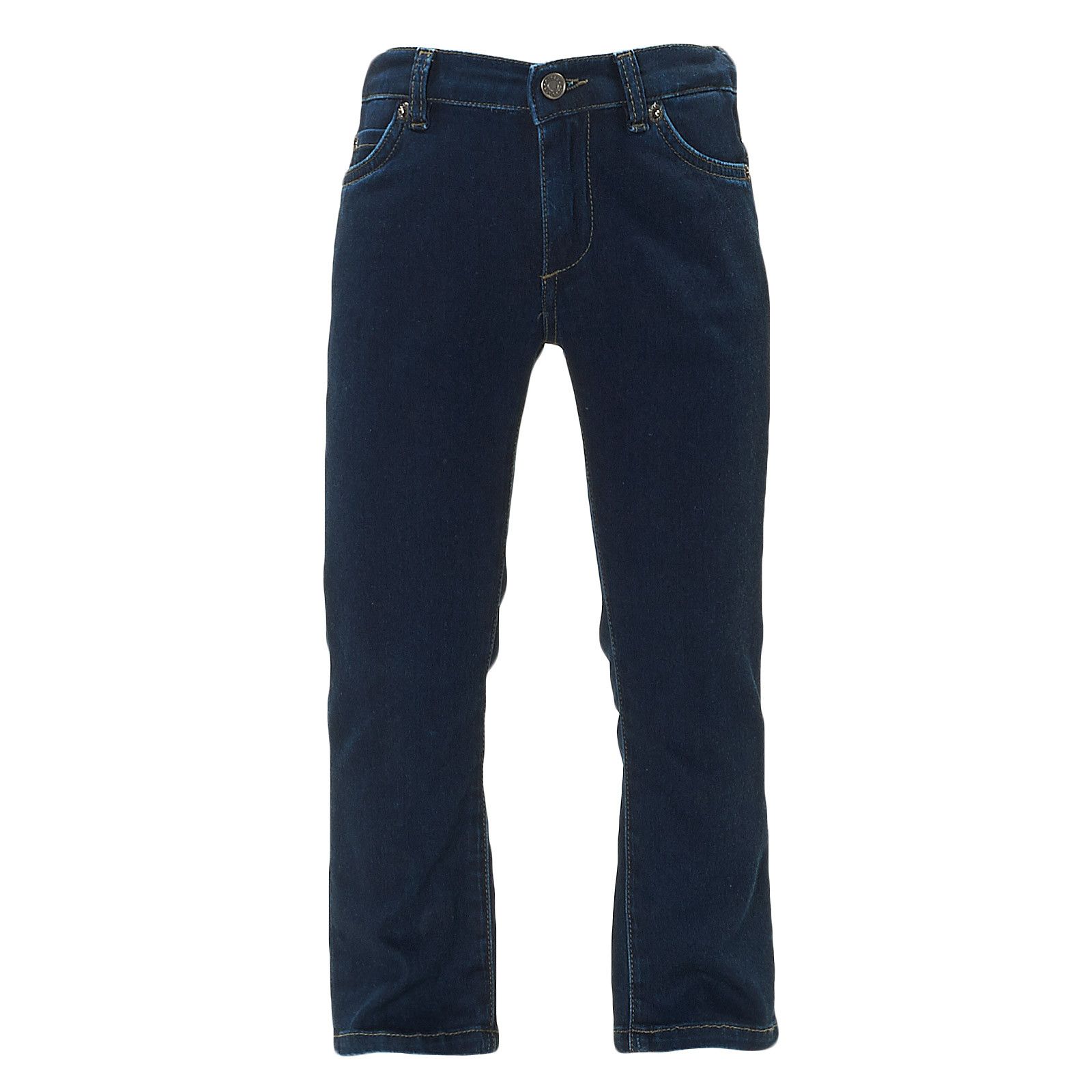 Boys Navy Blue Cotton Jersey Jeans - CÉMAROSE | Children's Fashion Store - 1