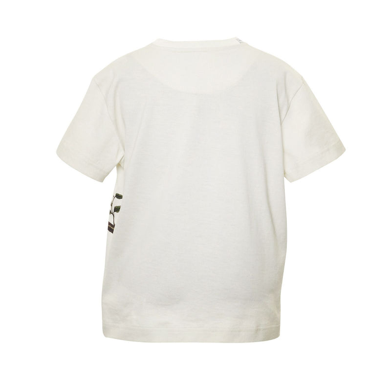 Boys White Birds Printed Cotton Jersey T-Shirt - CÉMAROSE | Children's Fashion Store - 2