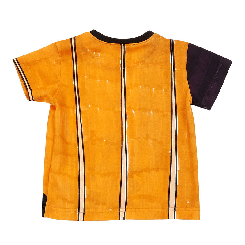 Baby Boys Yellow&Black Monkey Printed Cotton T-Shirt - CÉMAROSE | Children's Fashion Store - 3