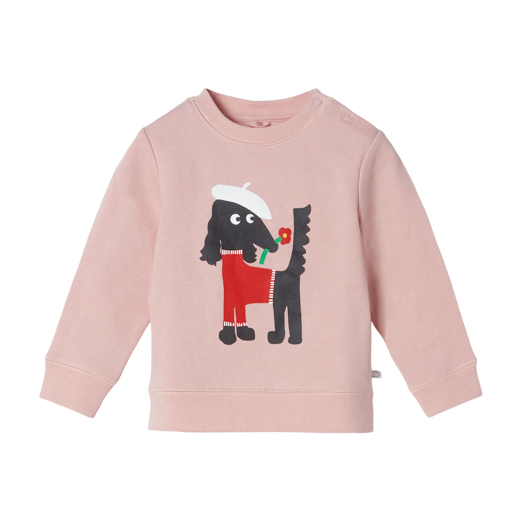 Baby Girls Pink Printing Cotton Sweatshirt