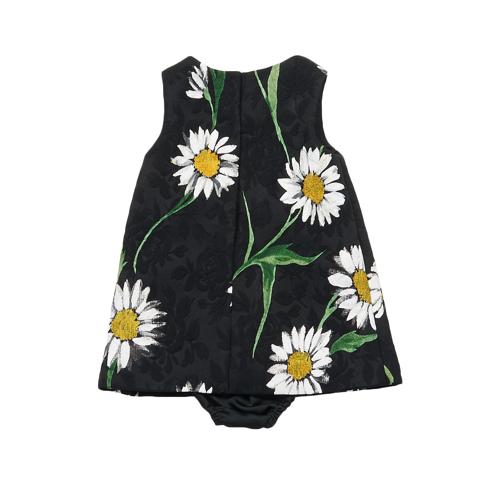 Baby Girls Black Flower Printed Silk Chiffon Dress - CÉMAROSE | Children's Fashion Store - 2